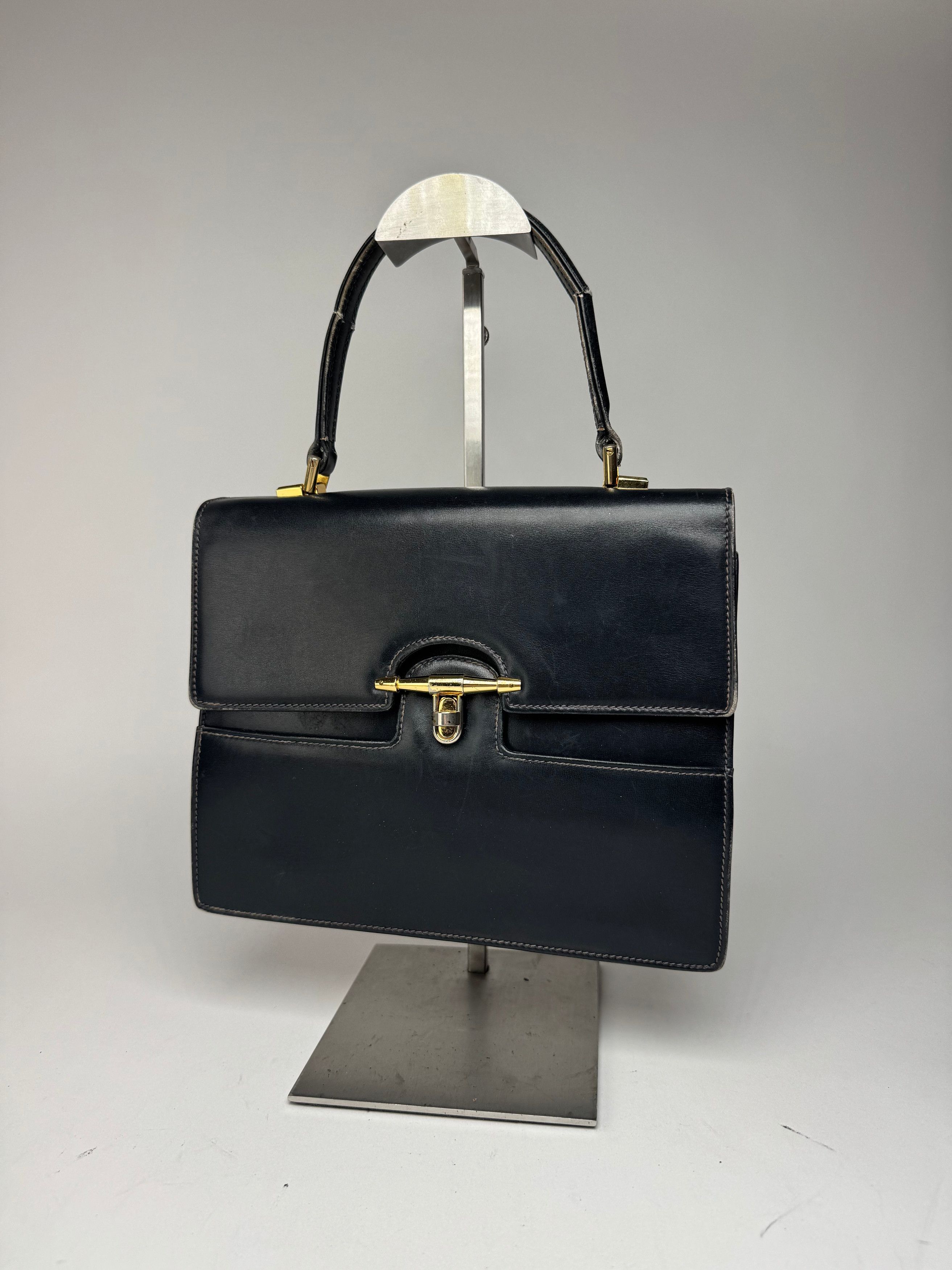Gucci Vintage Leather bag Navy Size ONE SIZE - 1 Thumbnail
