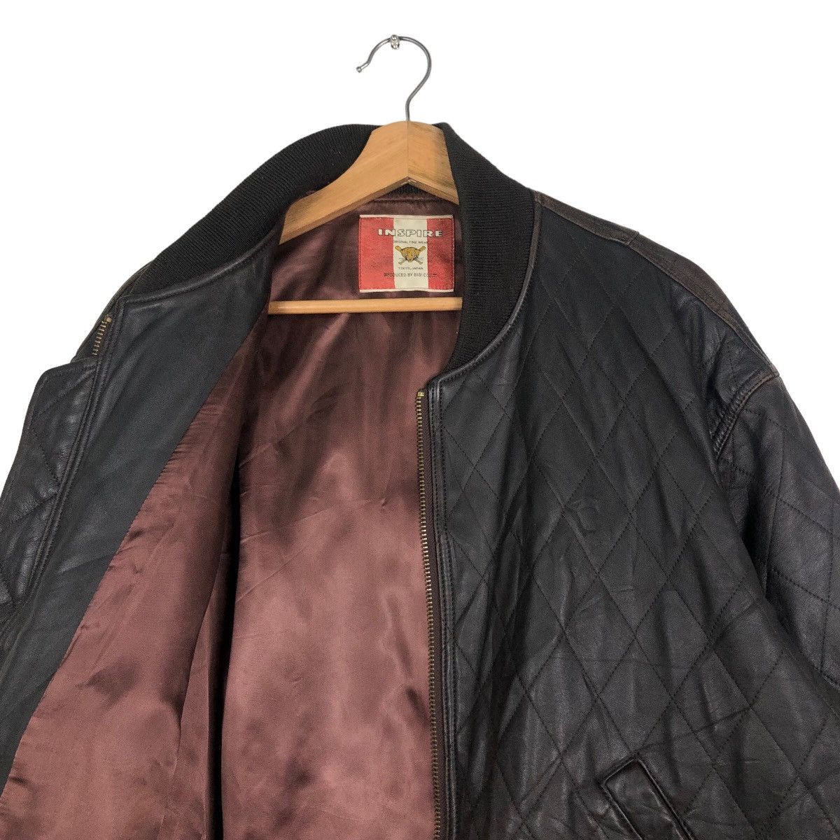 Japanese Brand 🔥Vintage Fly Leather Jacket Riot Military Bigi Japan Size US L / EU 52-54 / 3 - 11 Thumbnail
