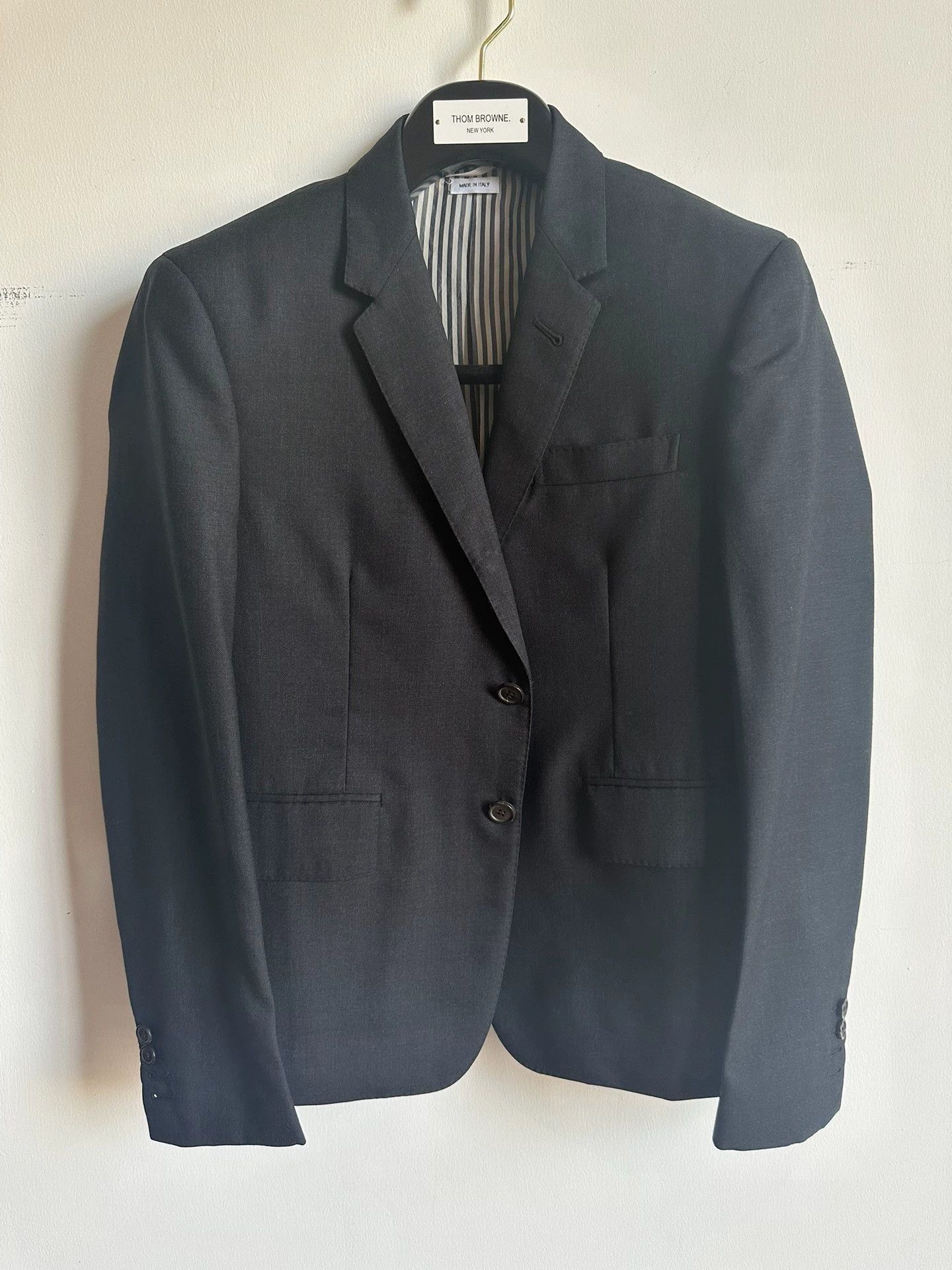 Thom Browne TB Classic Slim Charcoal 100% Wool Blazer Size 1 - New Worn Size US S / EU 44-46 / 1 - 1 Thumbnail