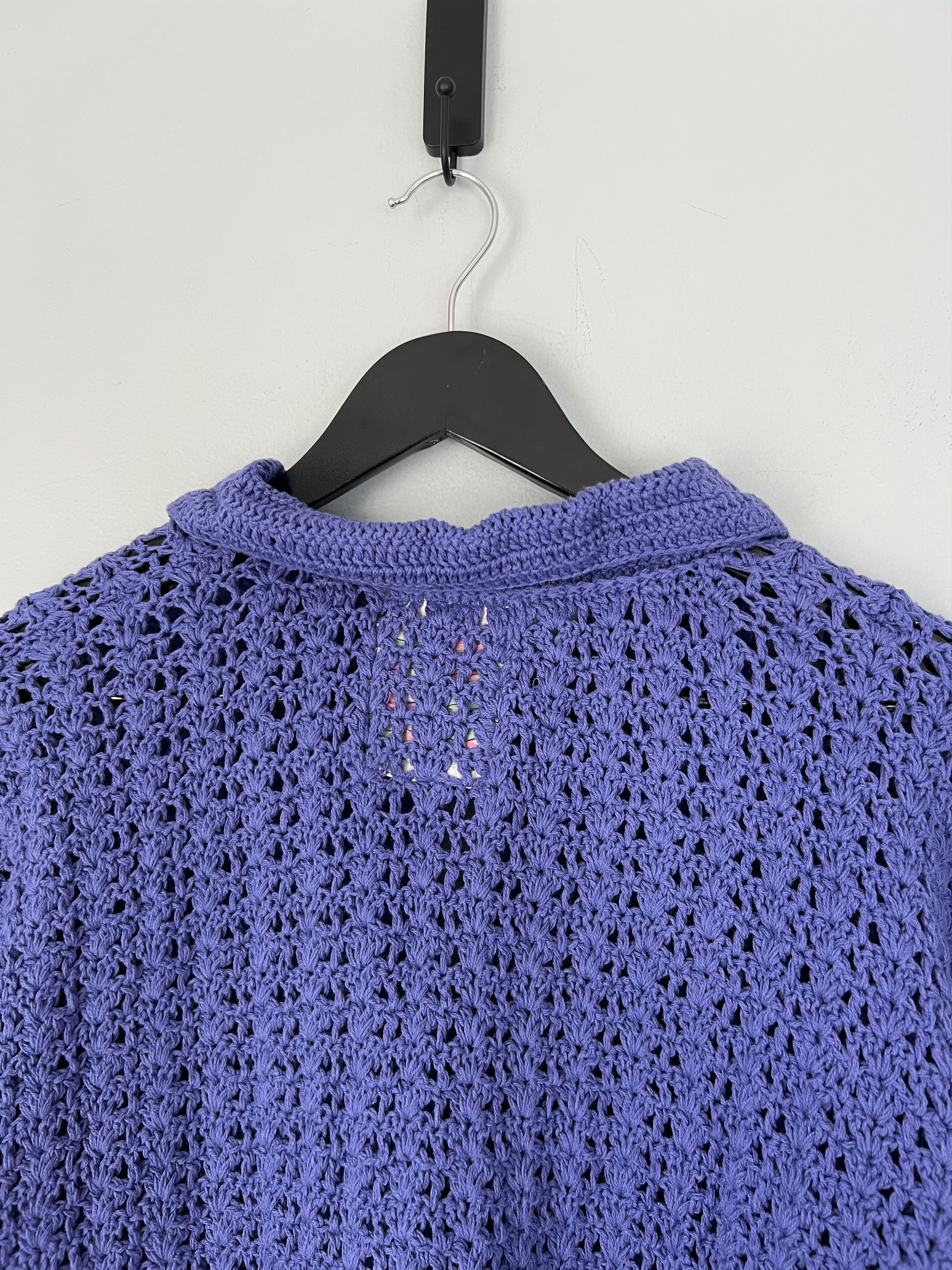 KidSuper Kidsuper Studios Long Sleeve Crochet Sweater in Purple Size US M / EU 48-50 / 2 - 7 Thumbnail