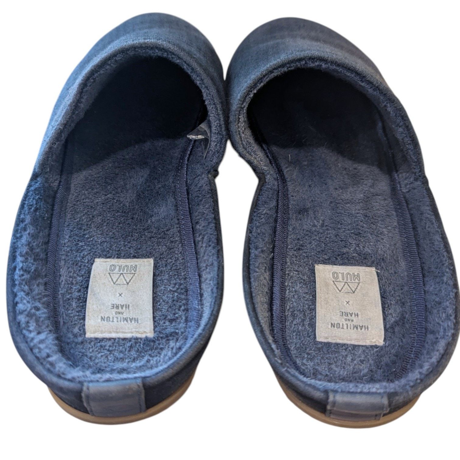 MULO Hamilton and Hare MULO Suede-Trimmed Waffle-Knit Slippers Size US 7 / EU 40 - 8 Thumbnail