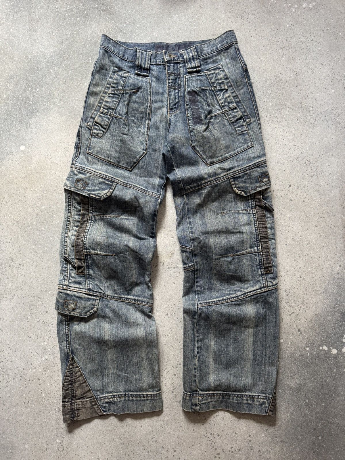 If Six Was Nine Avant Garde Vintage Washed Denim Jeans Size US 30 / EU 46 - 2 Thumbnail