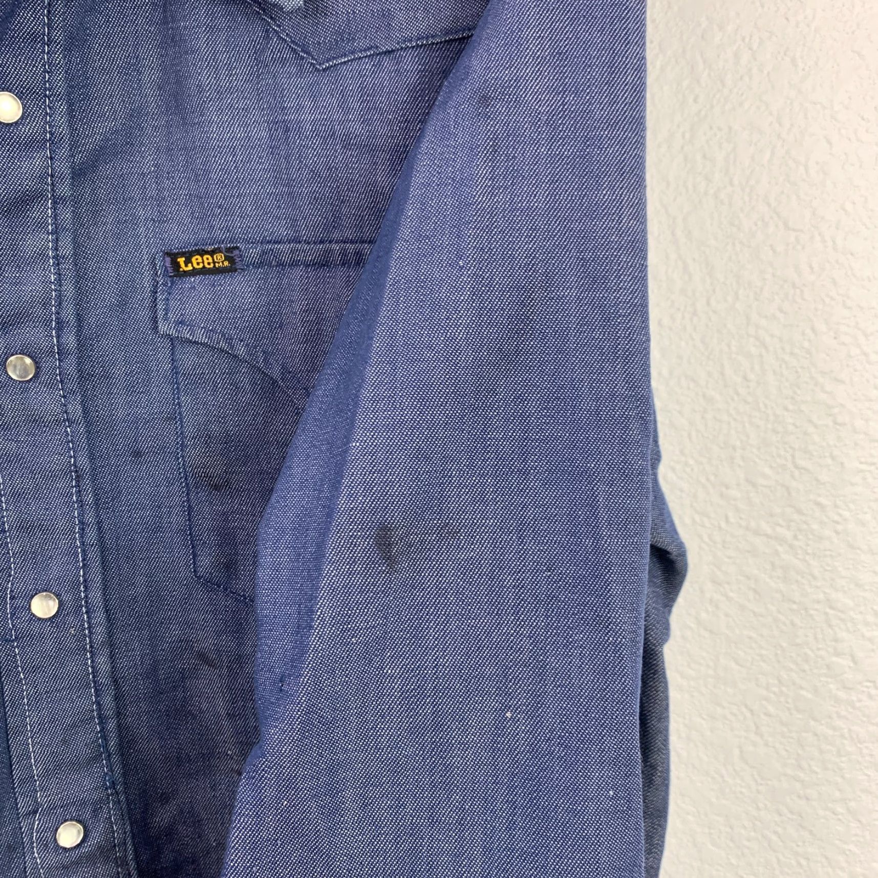 Lee VINTAGE Lee Western Shirt Cotton Blend Black 15 1/2-34 Rockabilly 1970s USA Mens Size US M / EU 48-50 / 2 - 6 Thumbnail
