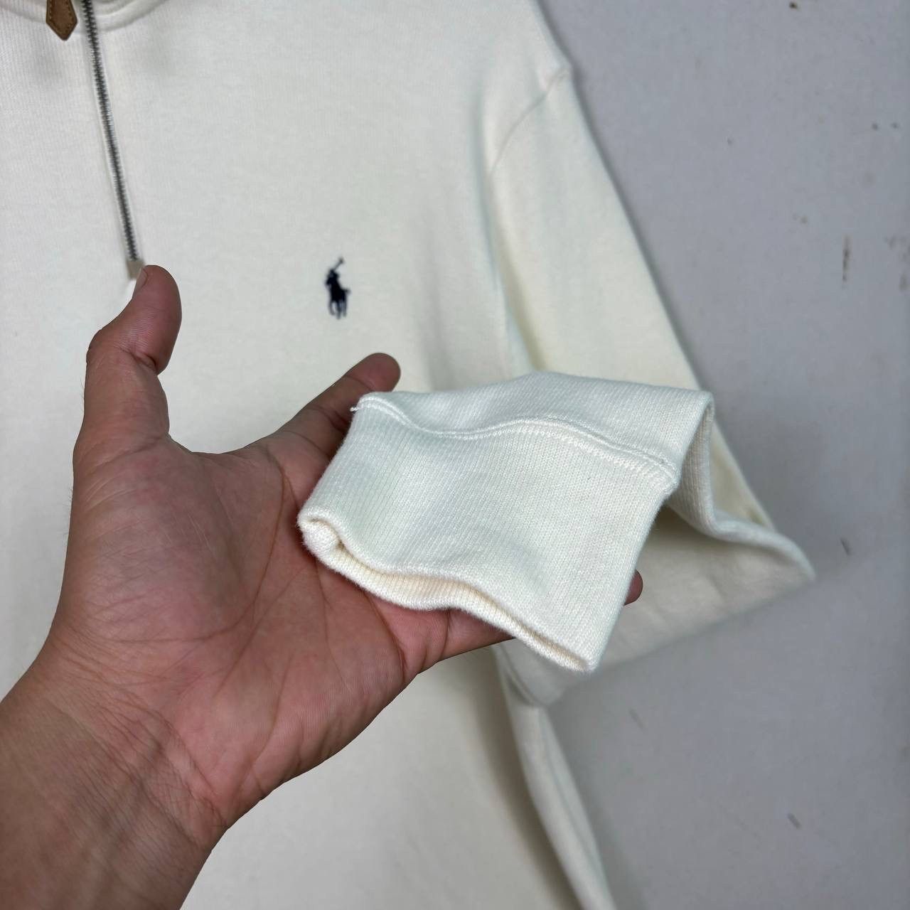 Polo Ralph Lauren Polo Ralph Lauren Pony Half-zip Sweatshirt Cream Size US L / EU 52-54 / 3 - 6 Thumbnail