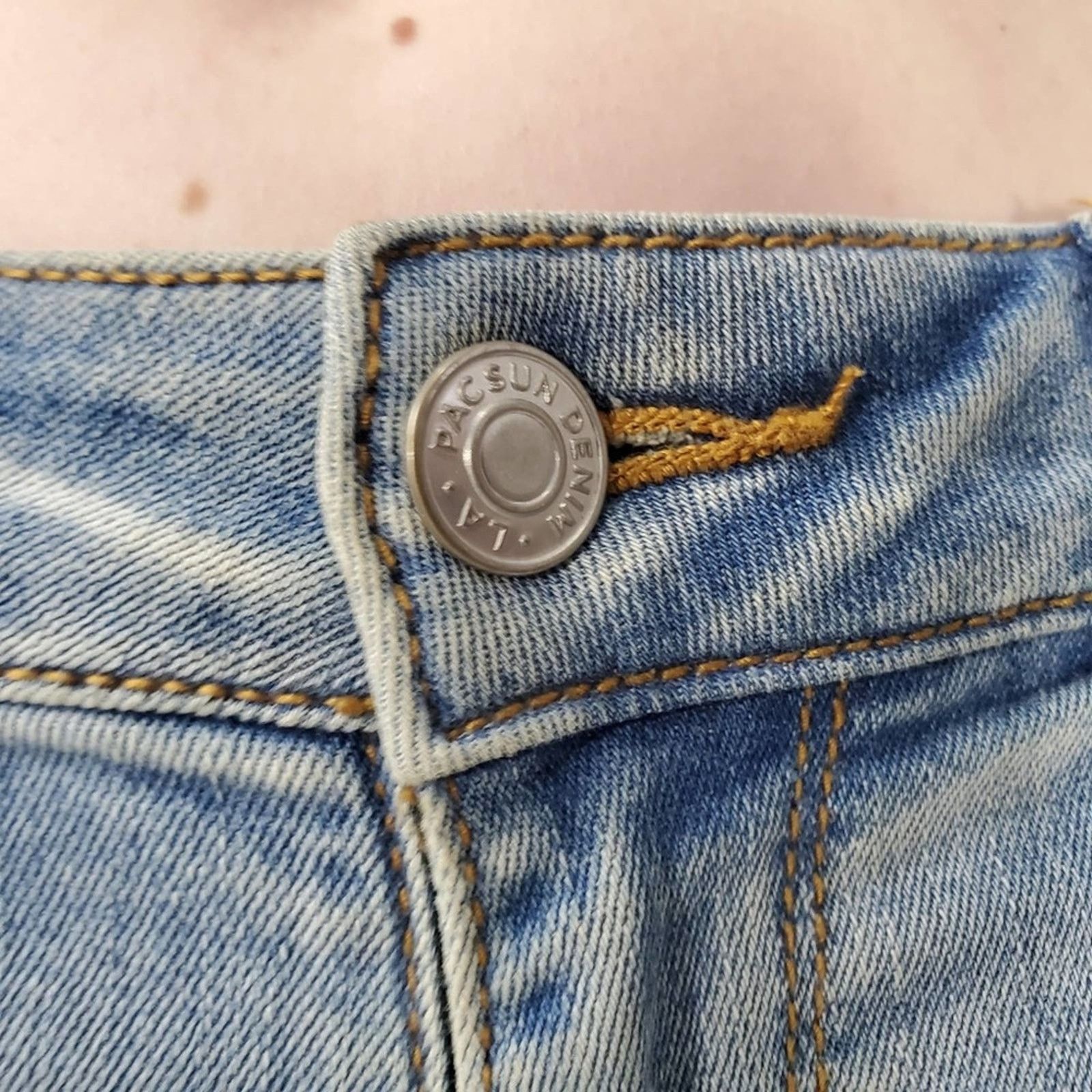 Pacsun Pacsun Super Stretch Shortie Destressed Cutoff Jean Shorts Size 23" - 6 Thumbnail