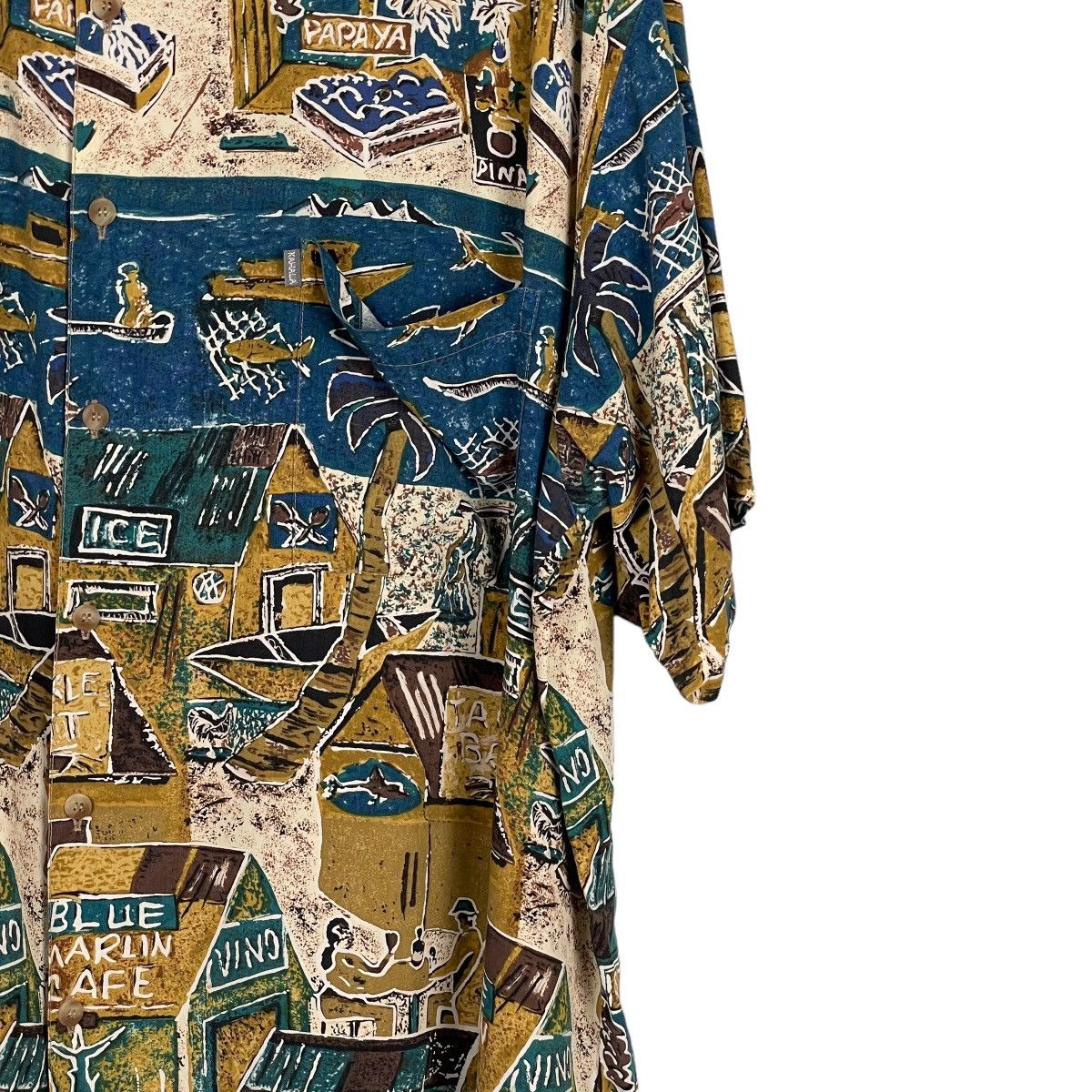Vintage Vintage Kahala Village Vibe AOP Rayon Shirt Size US XL / EU 56 / 4 - 4 Thumbnail