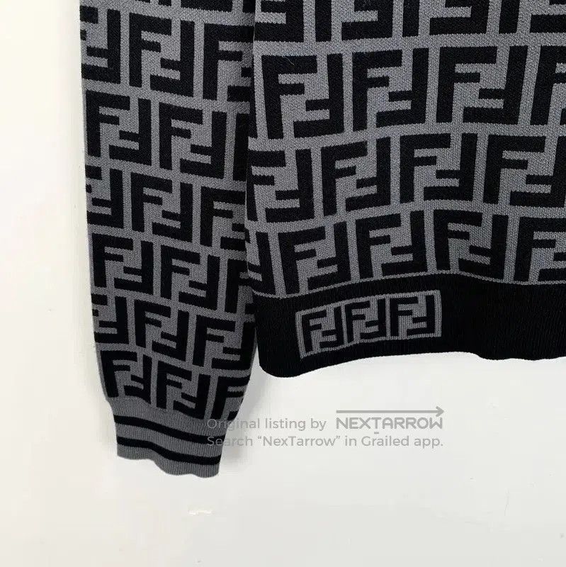 Fendi Fendi Black Gray Knitted Top for Women . Size M / US 6-8 / IT 42-44 - 4 Thumbnail