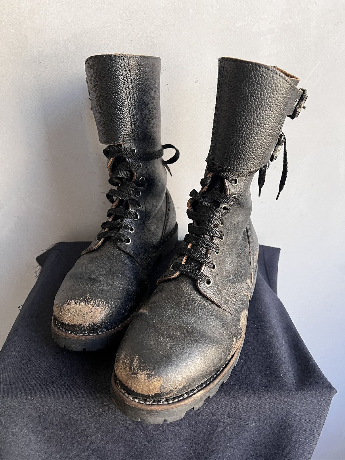 Undercover Military Combat Boots Leather Belted Hard Boot undercover Size US 11 / EU 44 - 4 Thumbnail