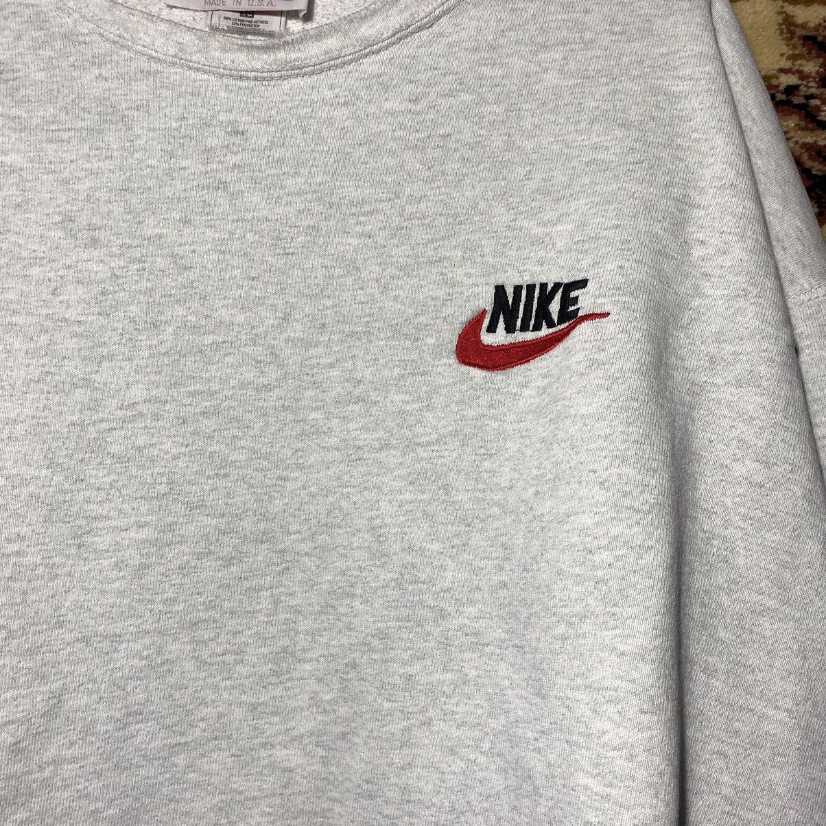 Nike × Vintage Vintage 80s Nike BOXY FIT Crewneck Sweatshirt USA MADE Size US L / EU 52-54 / 3 - 3 Thumbnail