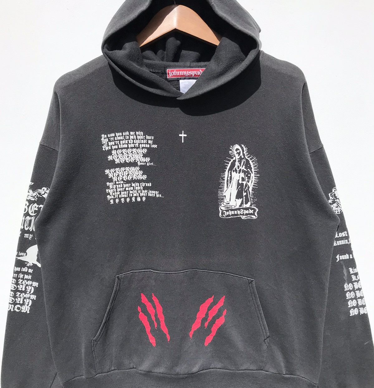 WWE Y2K Vintage Johnny Spade WWE Hoodie Sweatshirt SunFaded Size US L / EU 52-54 / 3 - 11 Thumbnail