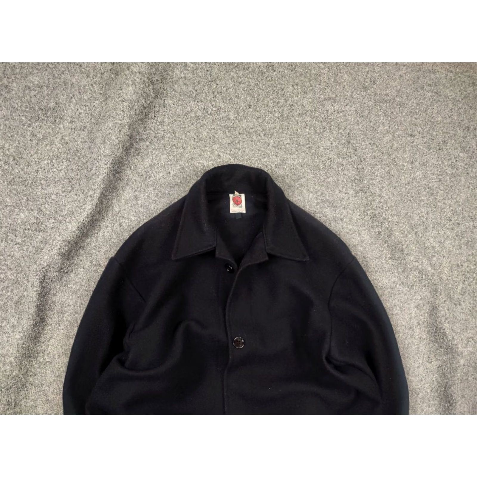 Gloverall VINTAGE Lancashire overall work Jacket XL Black Wool Chore Heavy Wool Jacket Men 90s Army City Classic 85 cm Length Pockets Wool Size US 36 / EU 52 - 4 Thumbnail