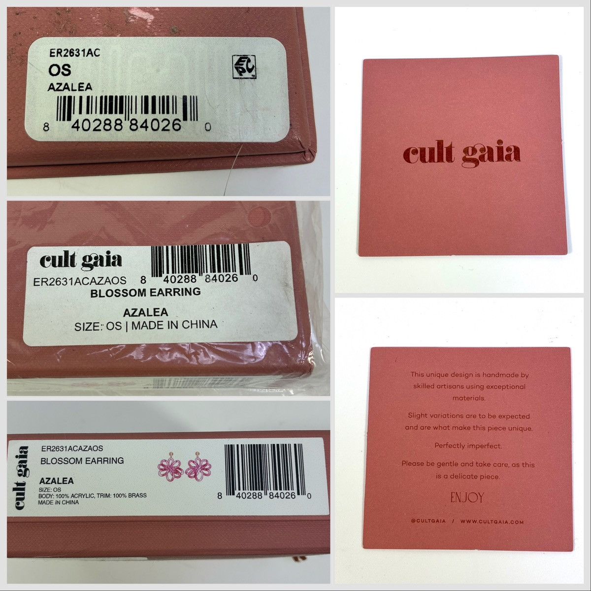 Cult Gaia Cult Gaia Acrylic Blossom Flower Azalea Earrings Pink NWT Size ONE SIZE - 8 Thumbnail