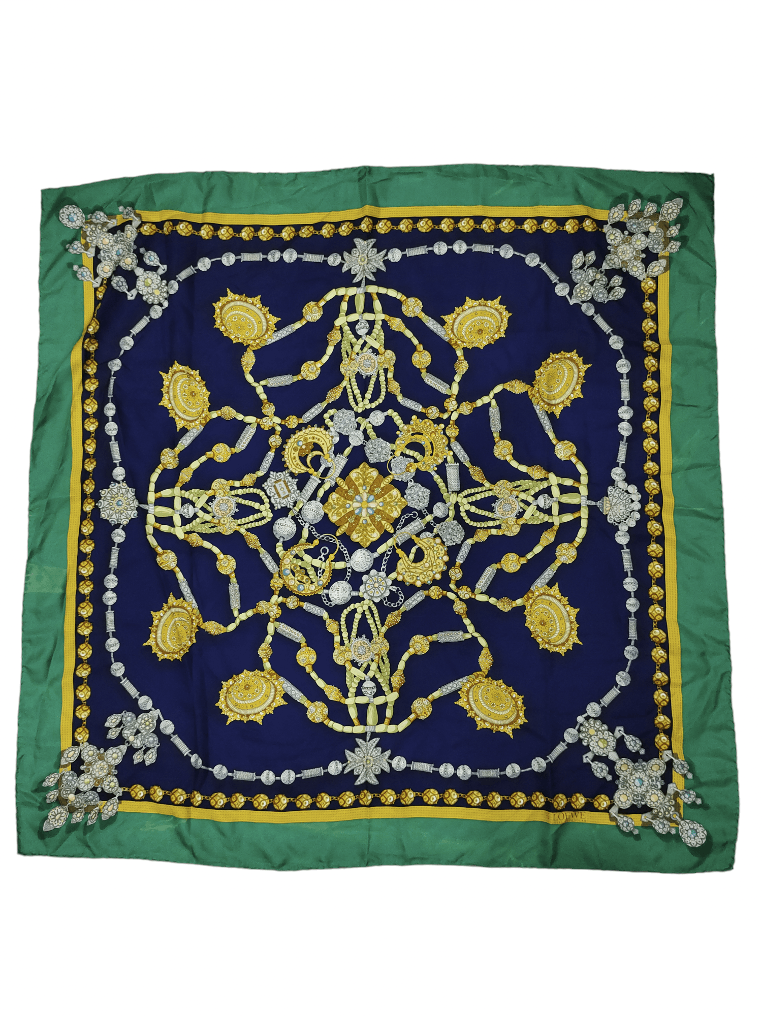 Designer × Loewe × Vintage LOEWE Silk Scarf Size ONE SIZE - 1 Thumbnail