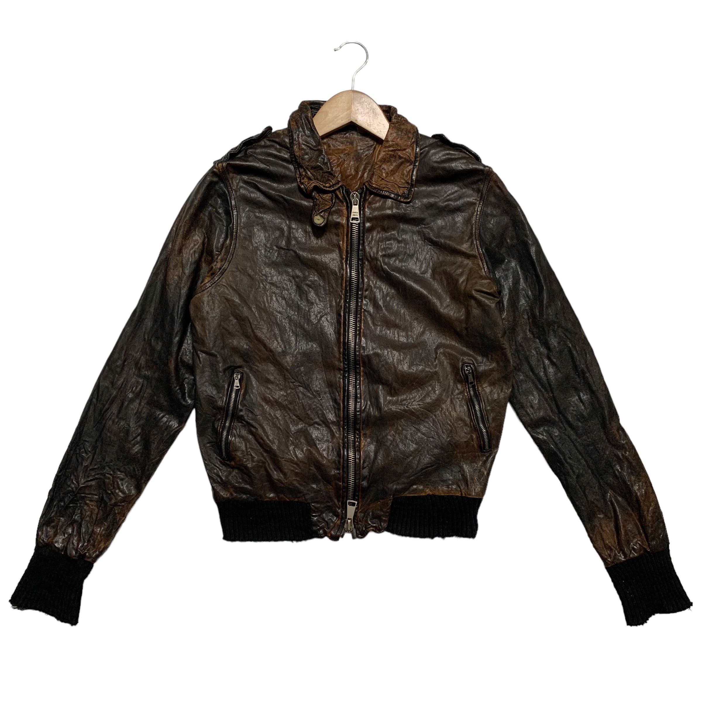 image of Giorgio Brato Lamb Leather Jacket in Brown, Men's (Size XS)