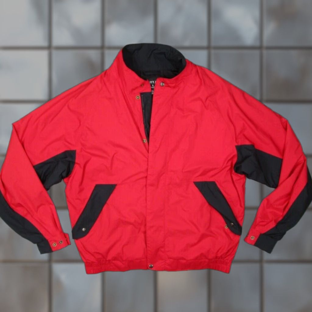 Footjoy FootJoy Jacket Men Large Red DryJoys 1/4 Zip Windbreaker Pullover Rain Golf Size US L / EU 52-54 / 3 - 1 Thumbnail