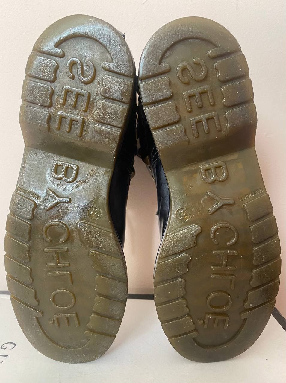 See by Chloe See by Chloé Avant garde Leather Studded Accent Combat Boots Size US 7 / IT 37 - 11 Thumbnail
