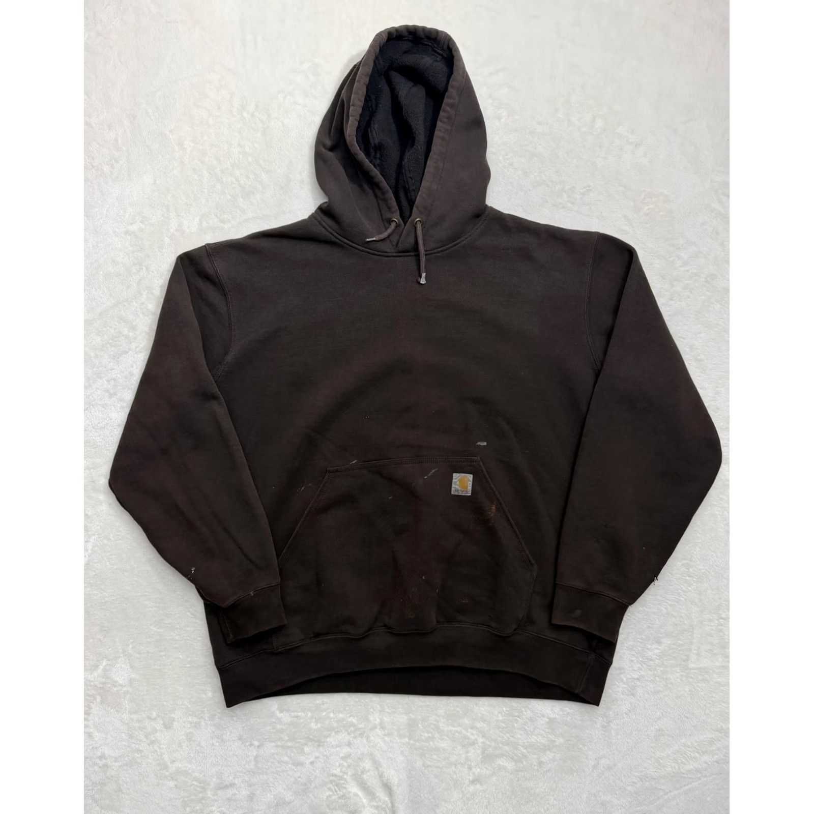Carhartt Carhartt Hoodie Mens XL Brown Fleece Pullover Pullover Hooded Lined Pockets Logo Knit Crew Neck Winter Regular Fit Sweatshirt Shirt Size US XL / EU 56 / 4 - 2 Thumbnail