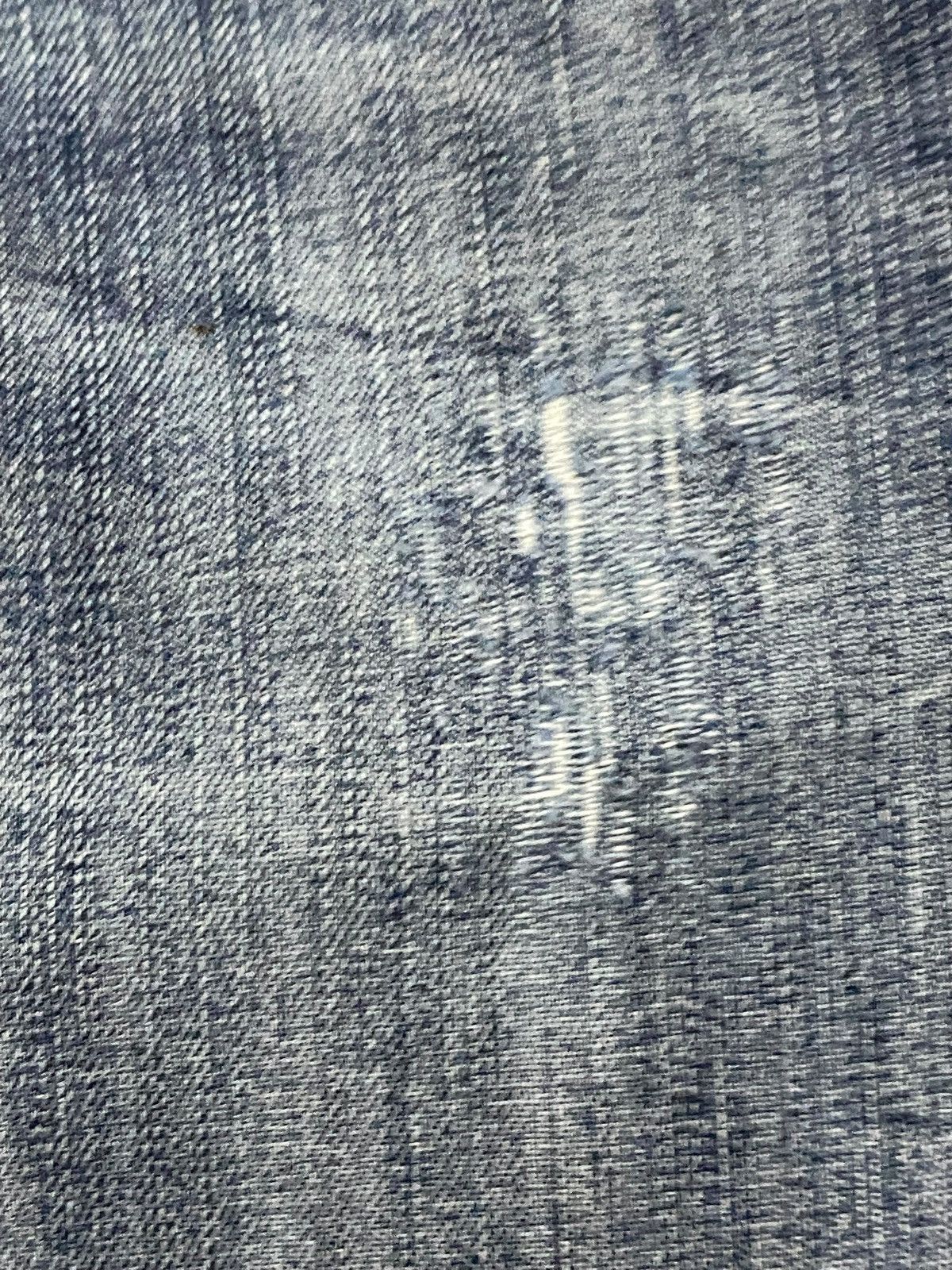 Japanese Brand Vintage Superubis Thunder Fade Wash Distressed Loose Jeans Size US 33 - 8 Thumbnail