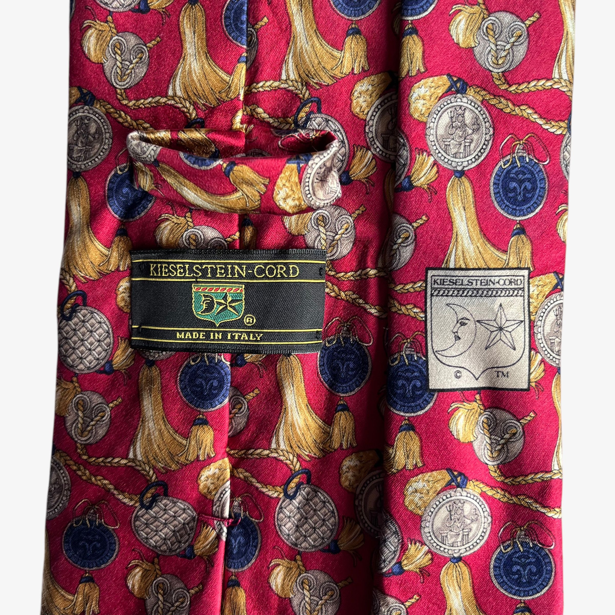 Kieselstein-Cord Vintage 80s Kieselstein Cord Geometric Print Silk Tie Size ONE SIZE - 2 Thumbnail