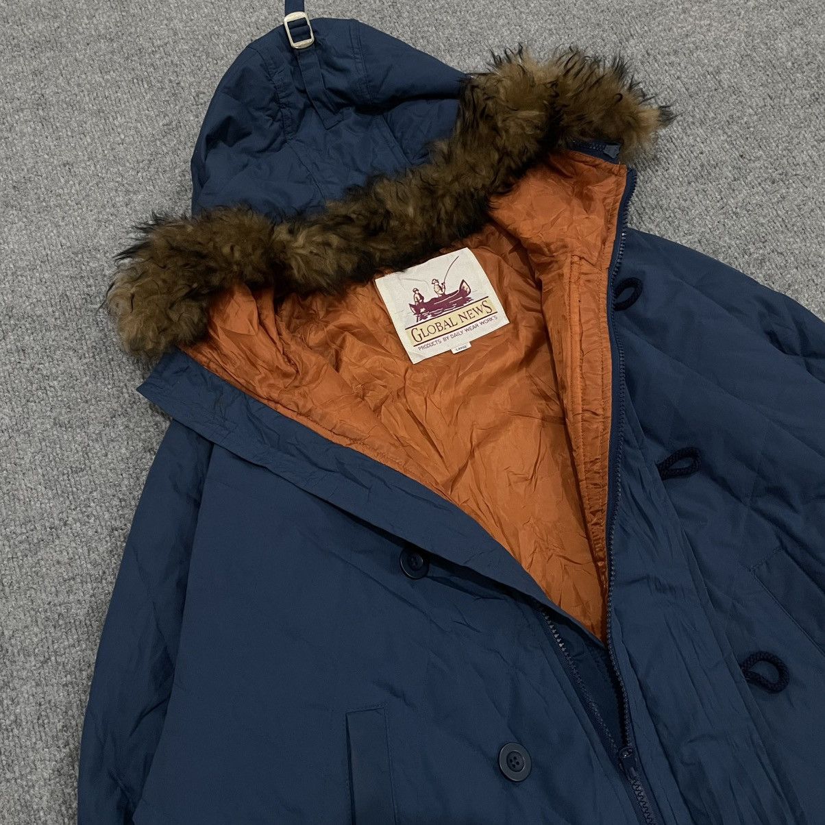 Japanese Brand Vintage Global News N-2B Style Fur Hood Jacket i6w9 Size US M / EU 48-50 / 2 - 3 Thumbnail