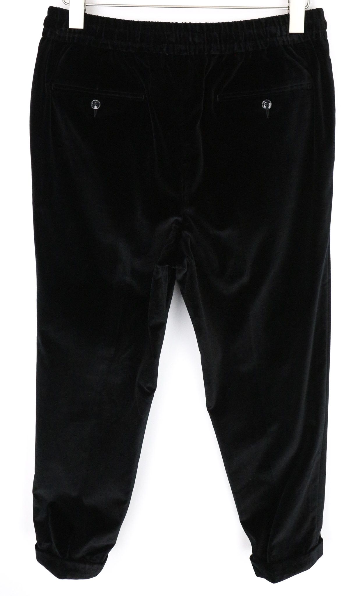 Suitsupply BRESCIA UK32S Black Cotton Stretch Velvet Trousers 73330 Size US 32 / EU 48 - 2 Thumbnail