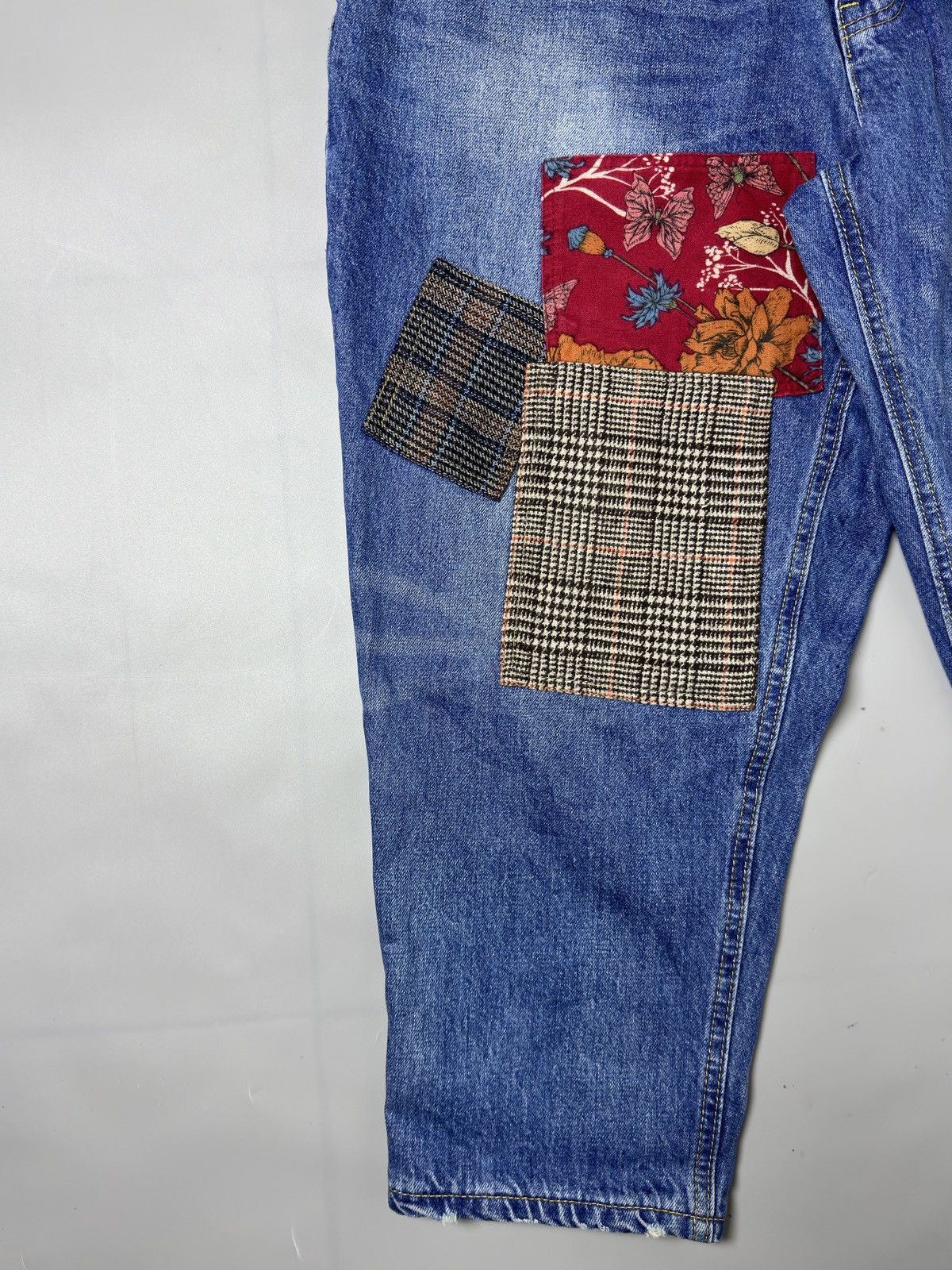 Comme des Garcons × Junya Watanabe CDG - JUNYA WATANABE — DENIM PATCHWORK JEANS Size US 32 / EU 48 - 10 Thumbnail