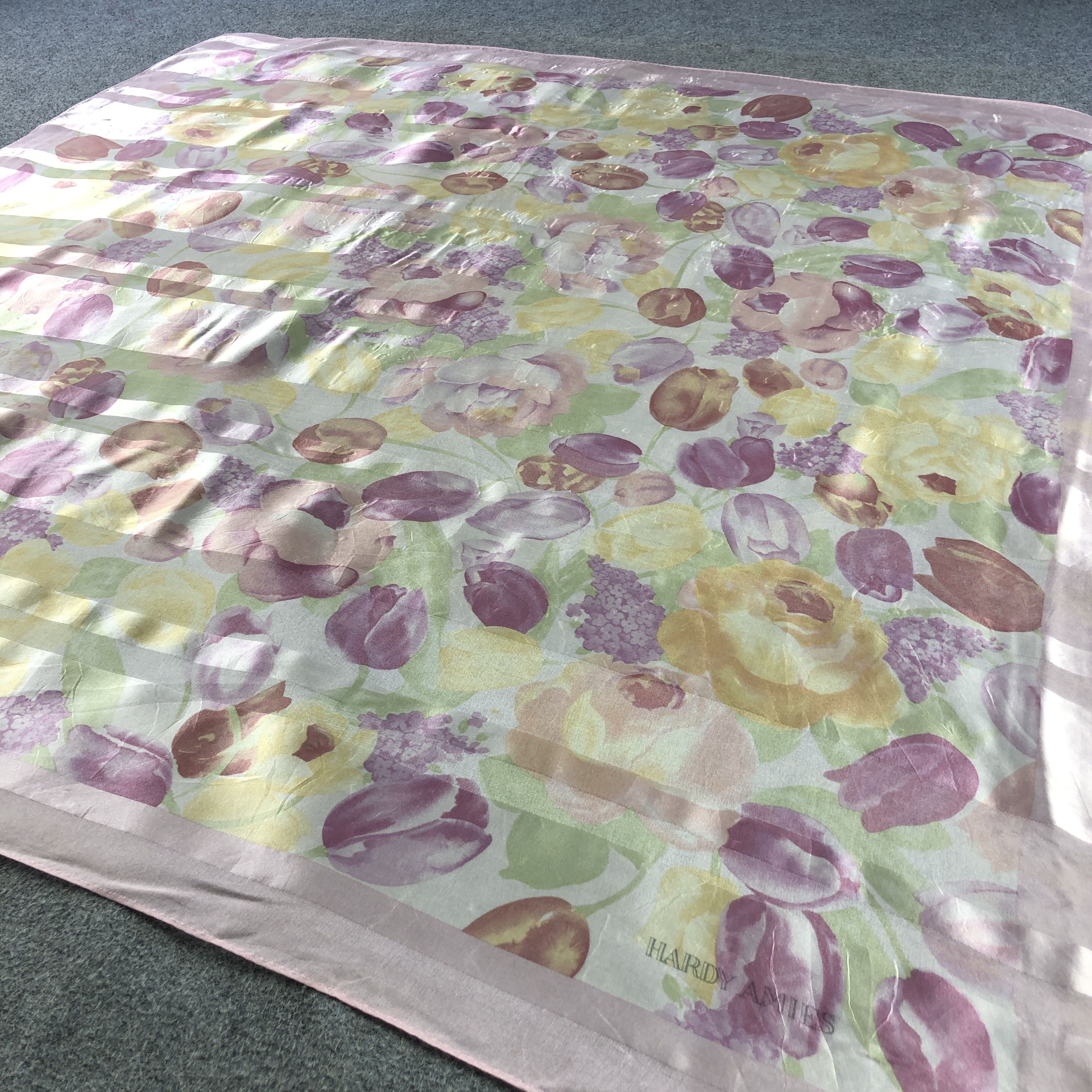 Hardy Amies Hardy Amies Floral Silk Scarf M1079 Size ONE SIZE - 3 Thumbnail