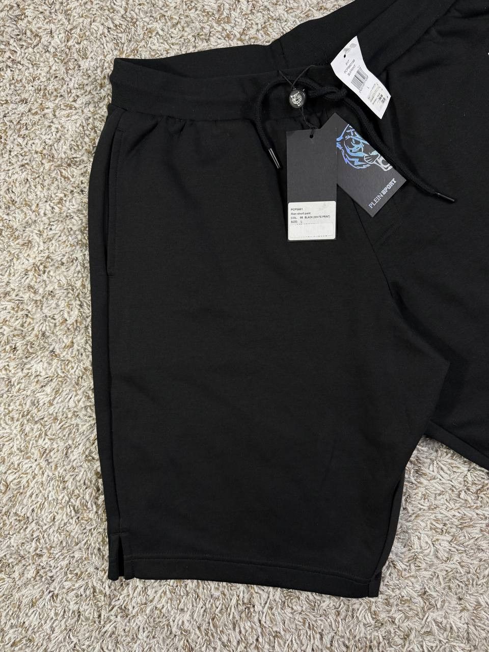 Philipp Plein Plein Sport Print White Logo Black Shorts Size US 32 / EU 48 - 2 Thumbnail
