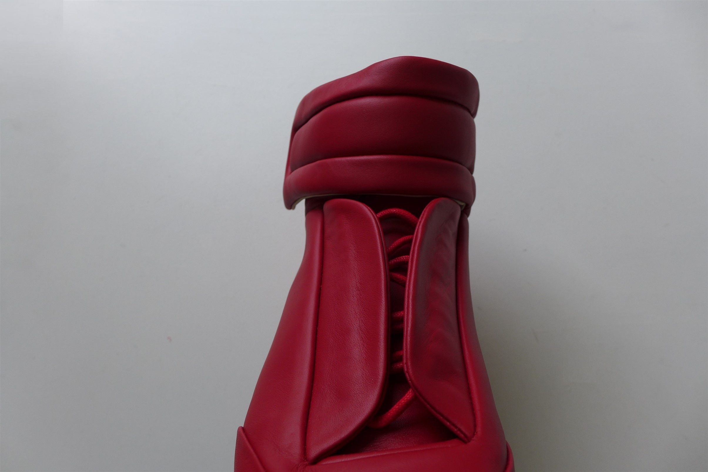Maison Margiela Margiela Future High Sneakers - Red Leather Size US 8 / EU 41 - 6 Thumbnail