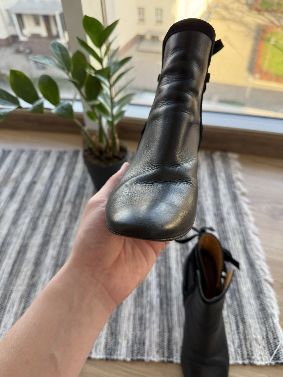 Sezane SEZANE BOOTS WOMENS SLIPON BLOCK HELL LEATHER BOOTIES CASUAL Size US 8 / IT 38 - 12 Thumbnail