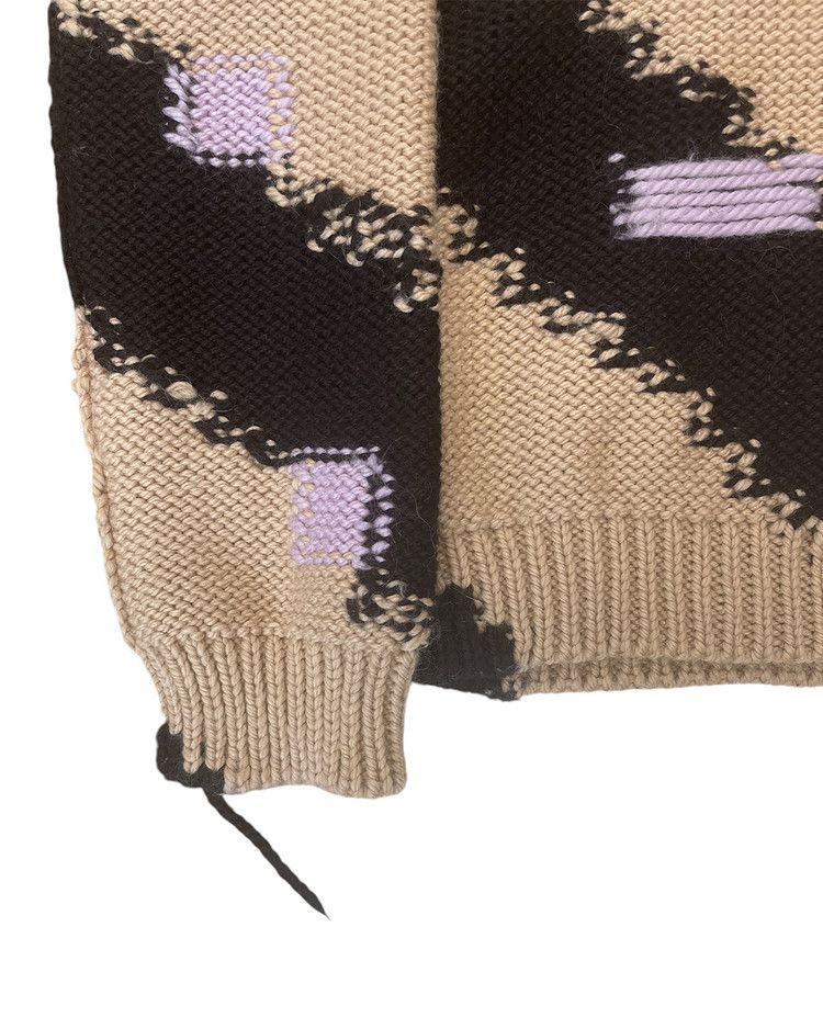 Calvin Klein 205W39NYC o1tko11224 Oversized Border Sweater in Beige/Black Size US M / EU 48-50 / 2 - 3 Thumbnail