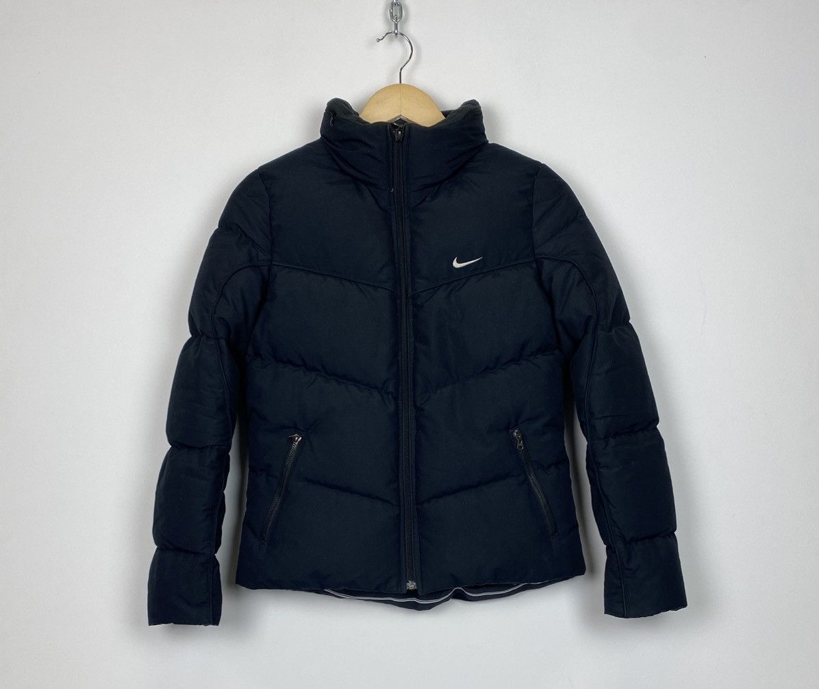 Vintage Nike Vintage Padded Puffer Down Black Full Zip Jacket Womens Size XS / US 0-2 / IT 36-38 - 1 Thumbnail