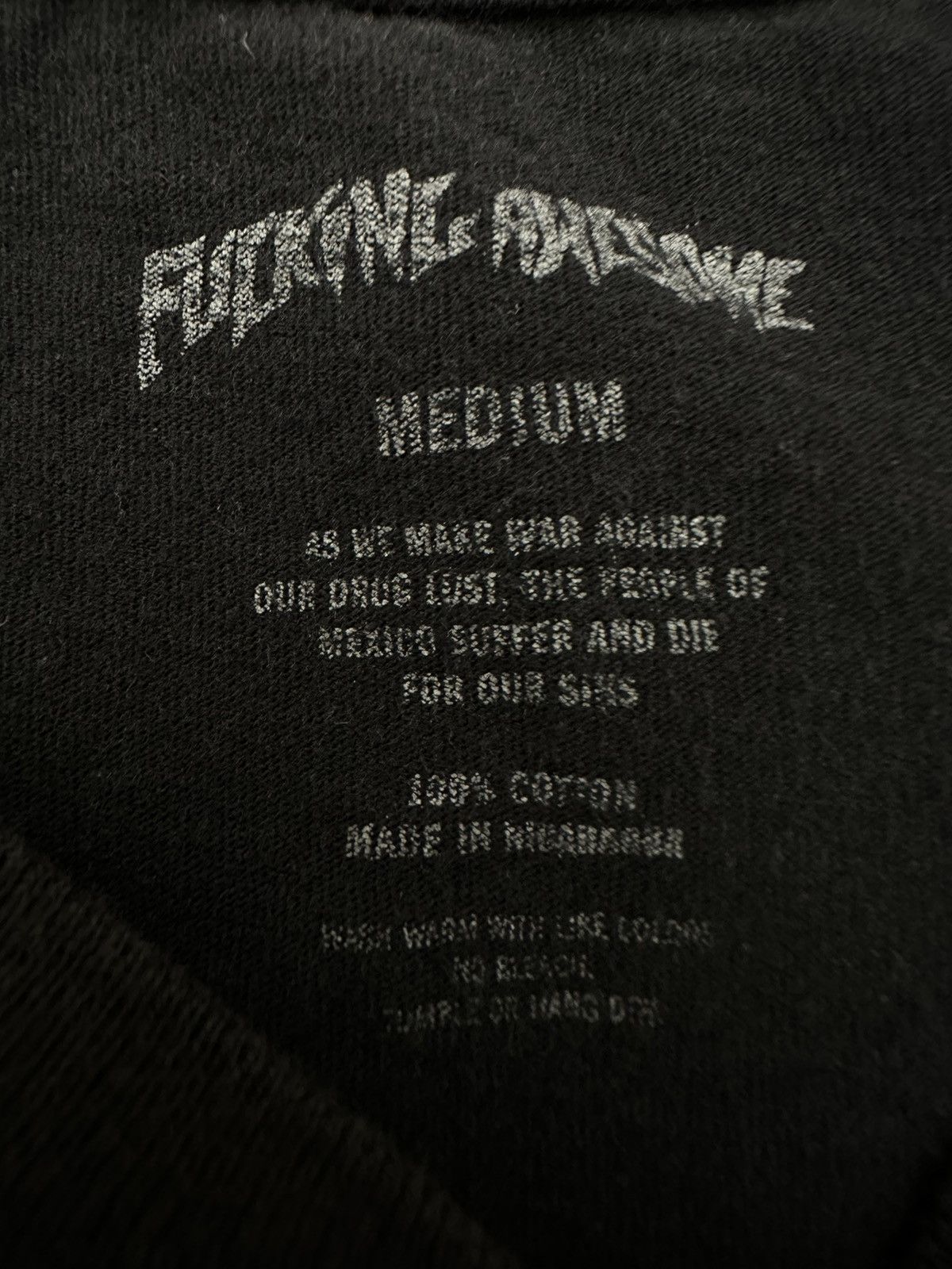 Fucking Awesome RARE 2015 Black Fucking Awesome " BURN " Tee Sz. Medium FA Size US M / EU 48-50 / 2 - 4 Thumbnail