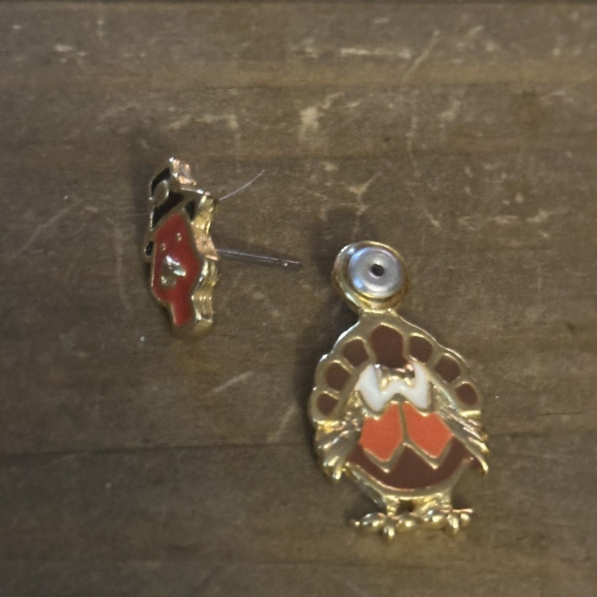 Vintage Vintage Thanksgiving Tom Turkey earrings Size ONE SIZE - 2 Thumbnail