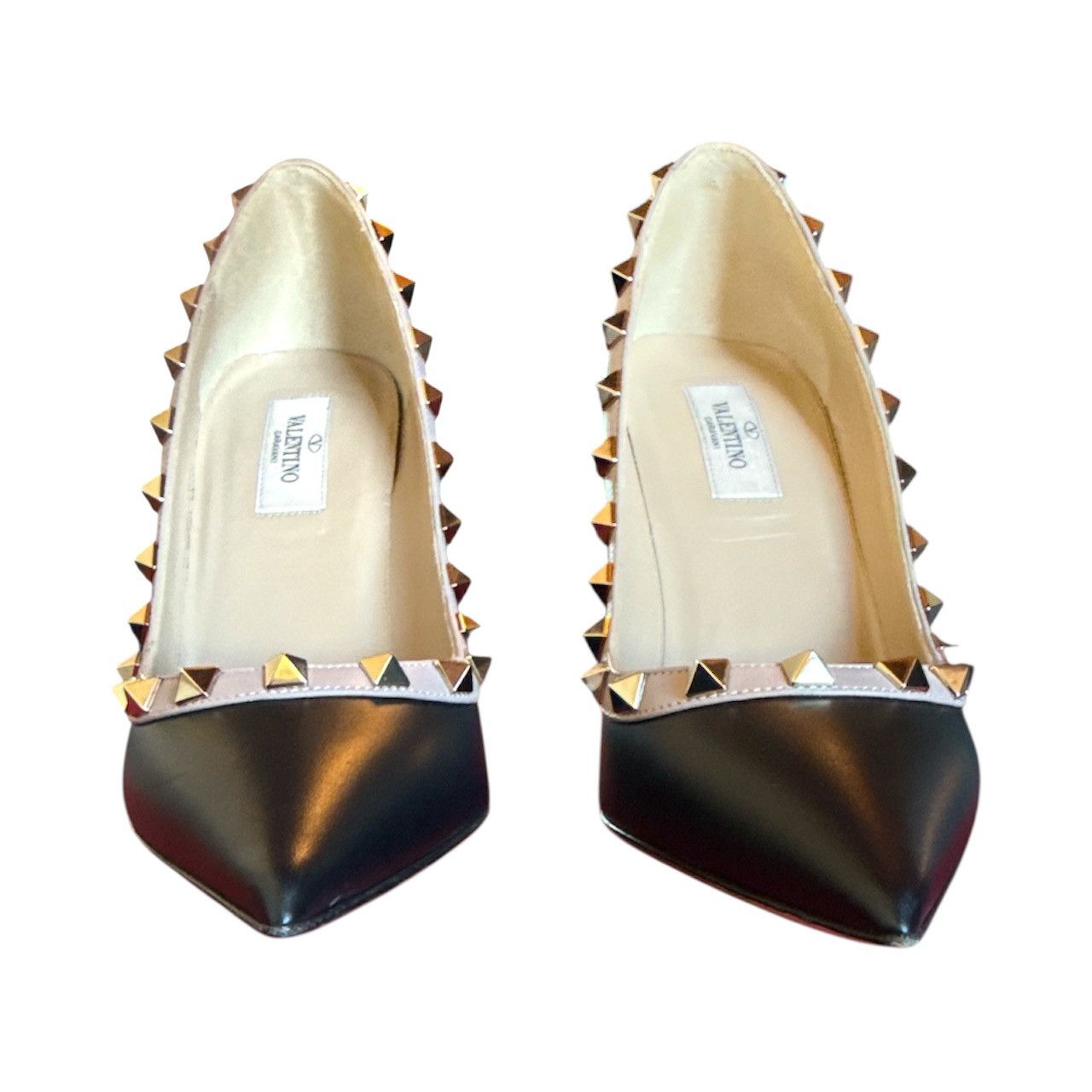 Valentino VALENTINO GARAVANI Rockstud Pointed Heel EU 37.5/7.5 Black Size US 7.5 / IT 37.5 - 3 Thumbnail