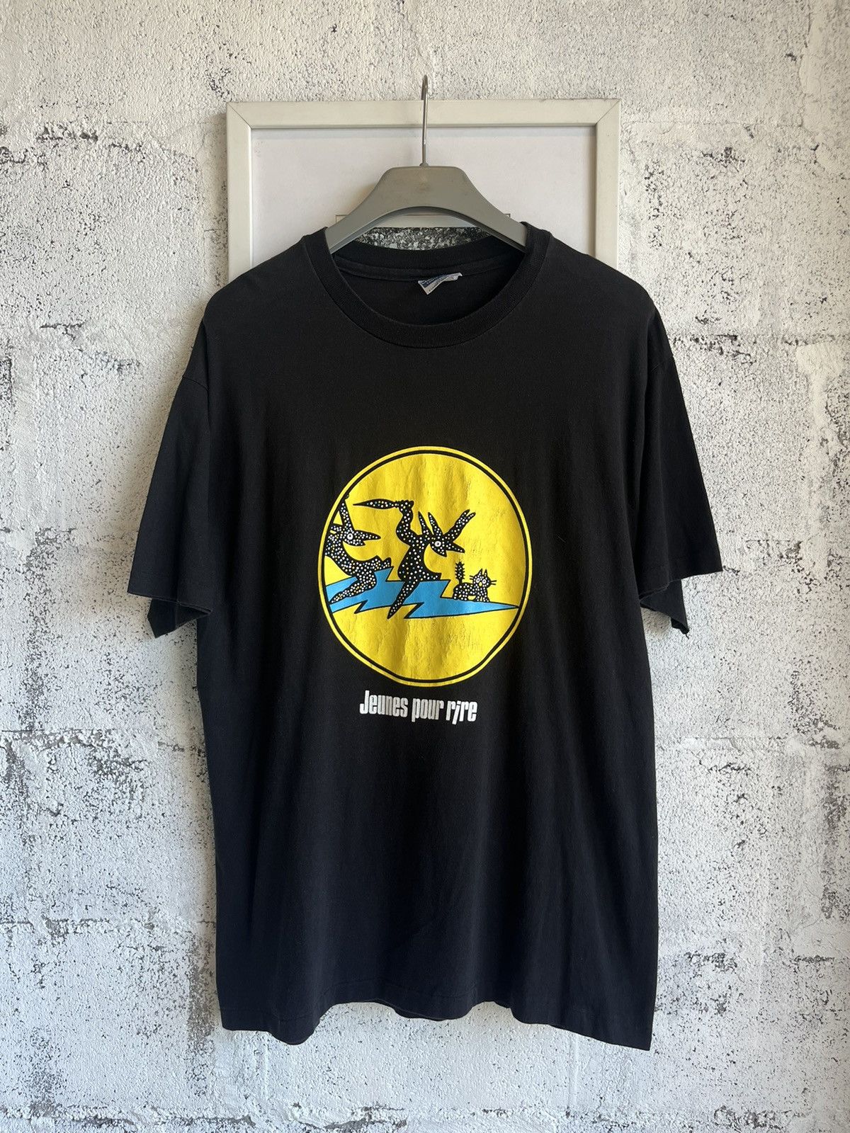 Vintage Vintage Jeunes Pour Rire Artwork design Festival 90’s Tshirt Size US XL / EU 56 / 4 - 2 Thumbnail