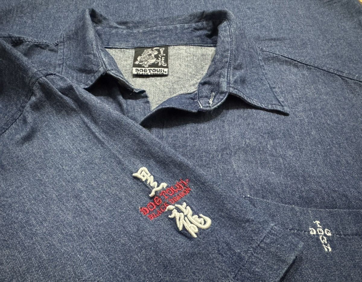 Dogtown × Japanese Brand Dogtown Black Dragon Denim Shirt Size US XL / EU 56 / 4 - 5 Thumbnail