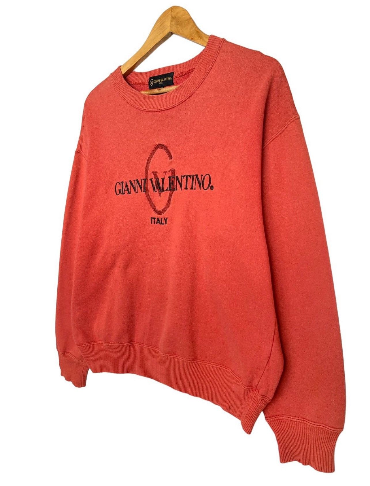 Valentino Vintage 90s Gianni Valentino Spellout Baggy Sweatshirt Size US M / EU 48-50 / 2 - 3 Thumbnail