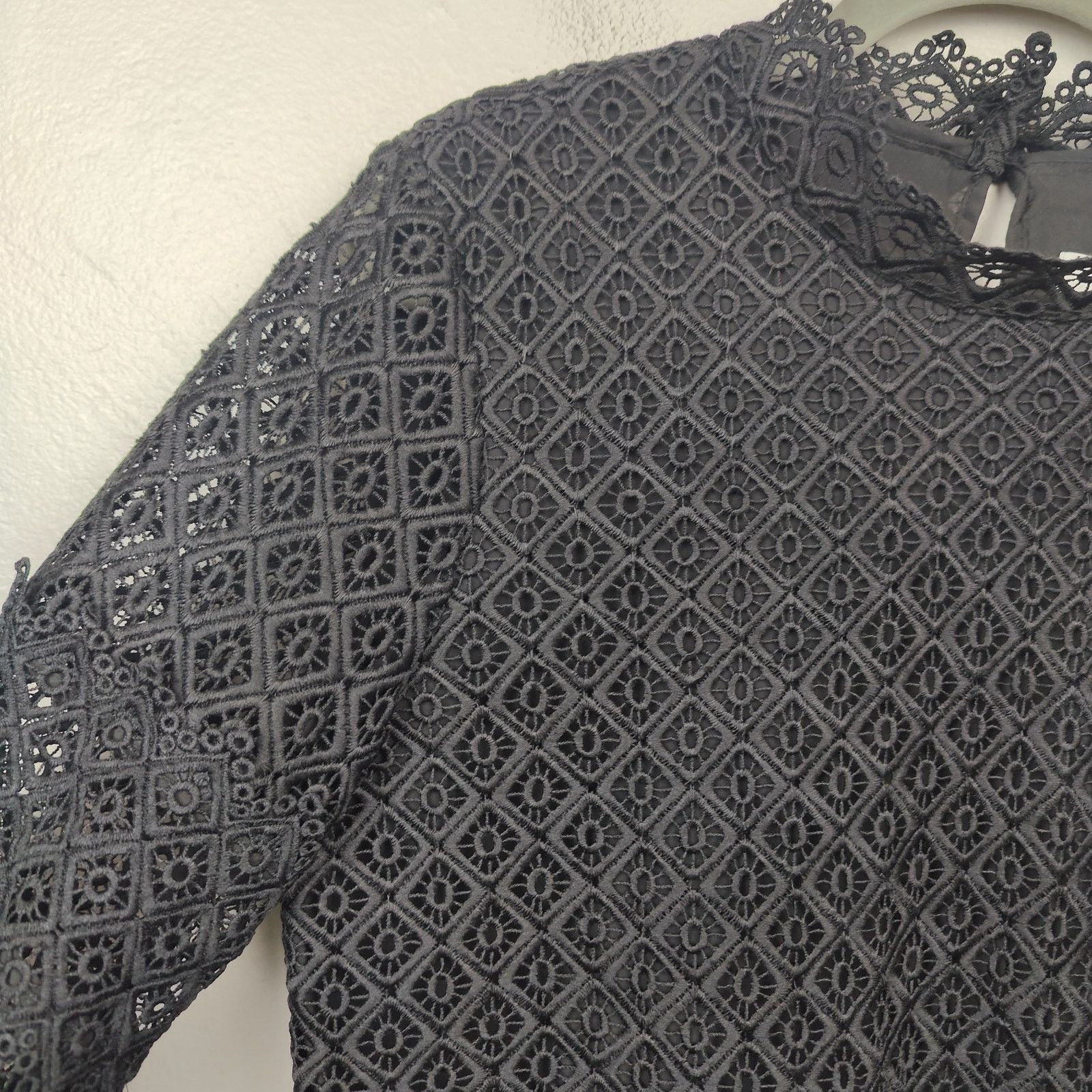Iro IRO Kara Dress Womens 40 US 10 Black Lace Mini Long Sleeve Size L / US 10 / IT 46 - 4 Thumbnail