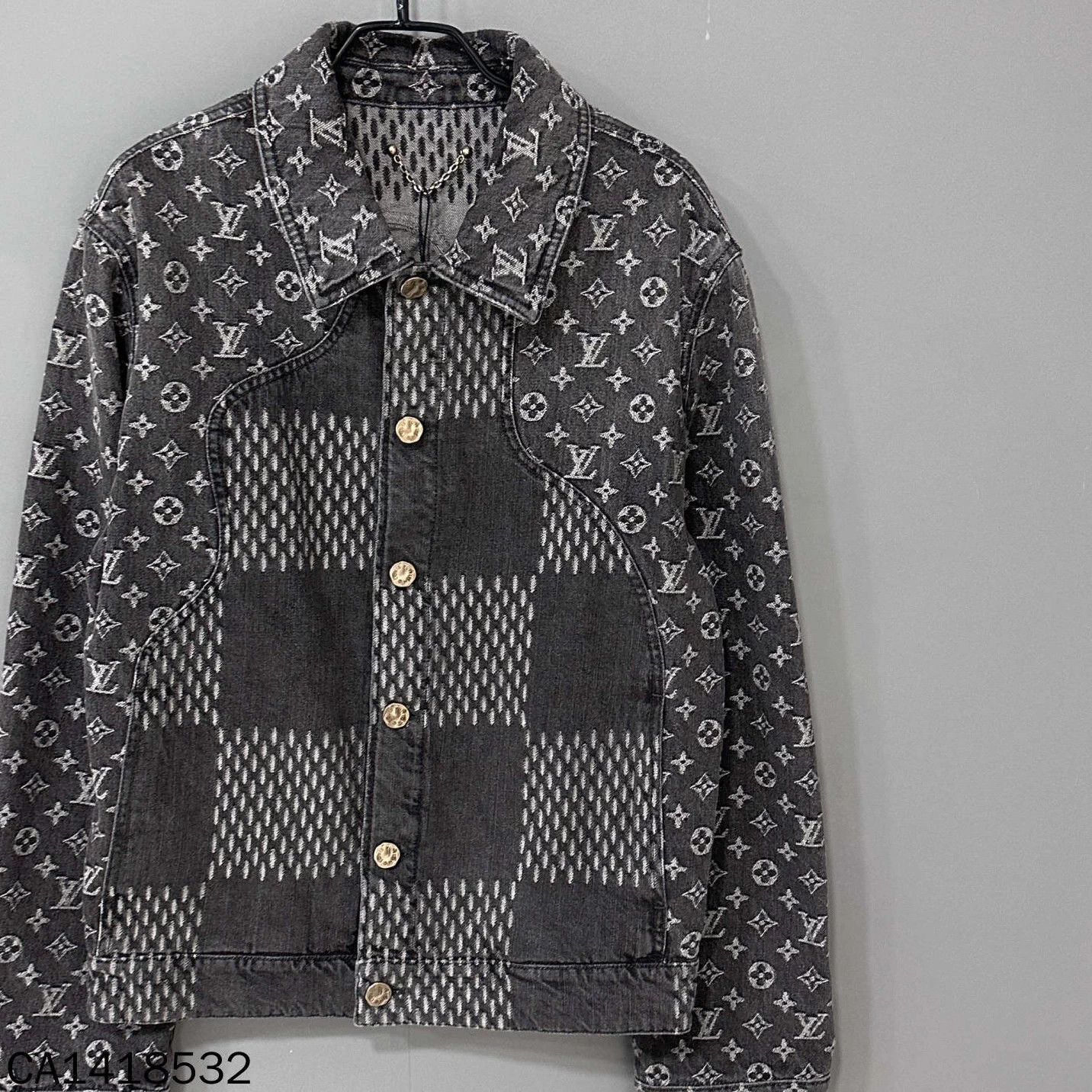 nigo LV Gray Denim Jacket Men's 46