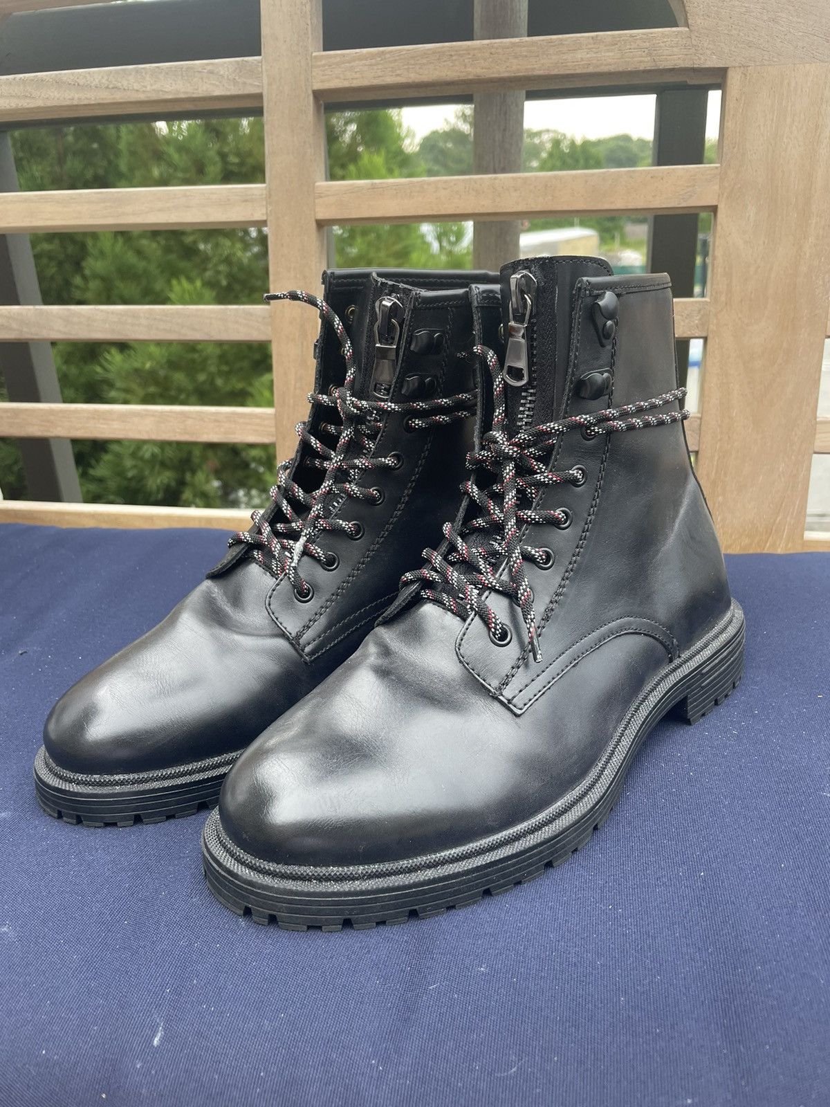 Zara Sz 40 boots w Zip Detail Size US 7.5 / EU 40-41 - 1 Thumbnail