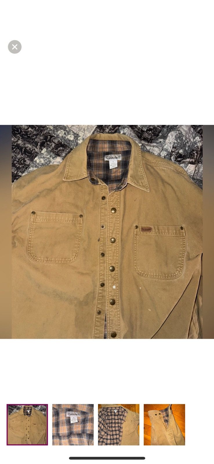 Carhartt × Vintage Carhartt Flannel Jacket Size US L / EU 52-54 / 3 - 3 Thumbnail