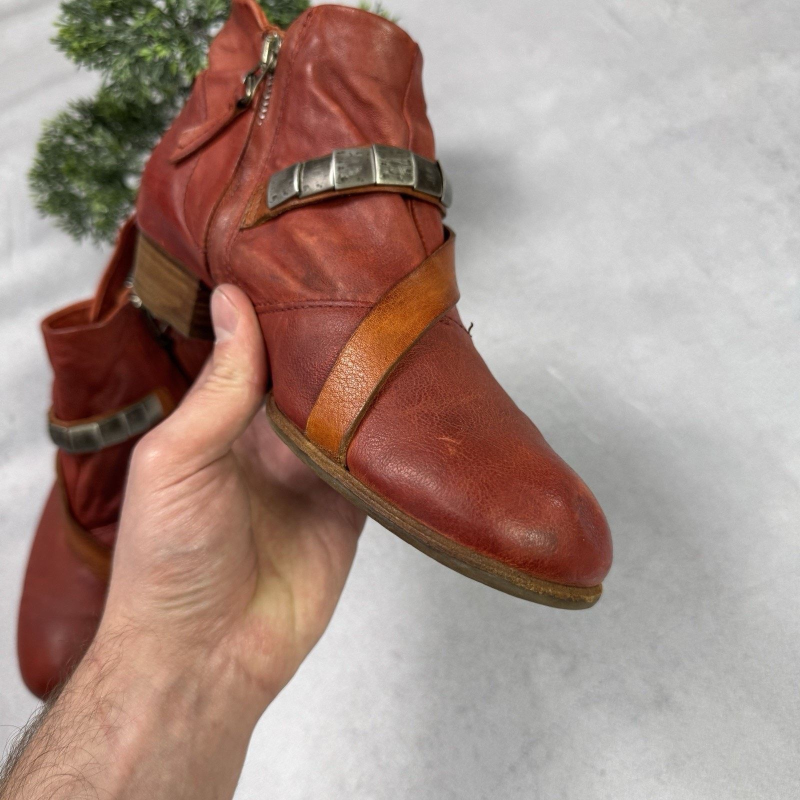 Vintage A.S.98 Airstep Booties Leather Vintage Handmade Rock Size US 10 / IT 40 - 15 Thumbnail