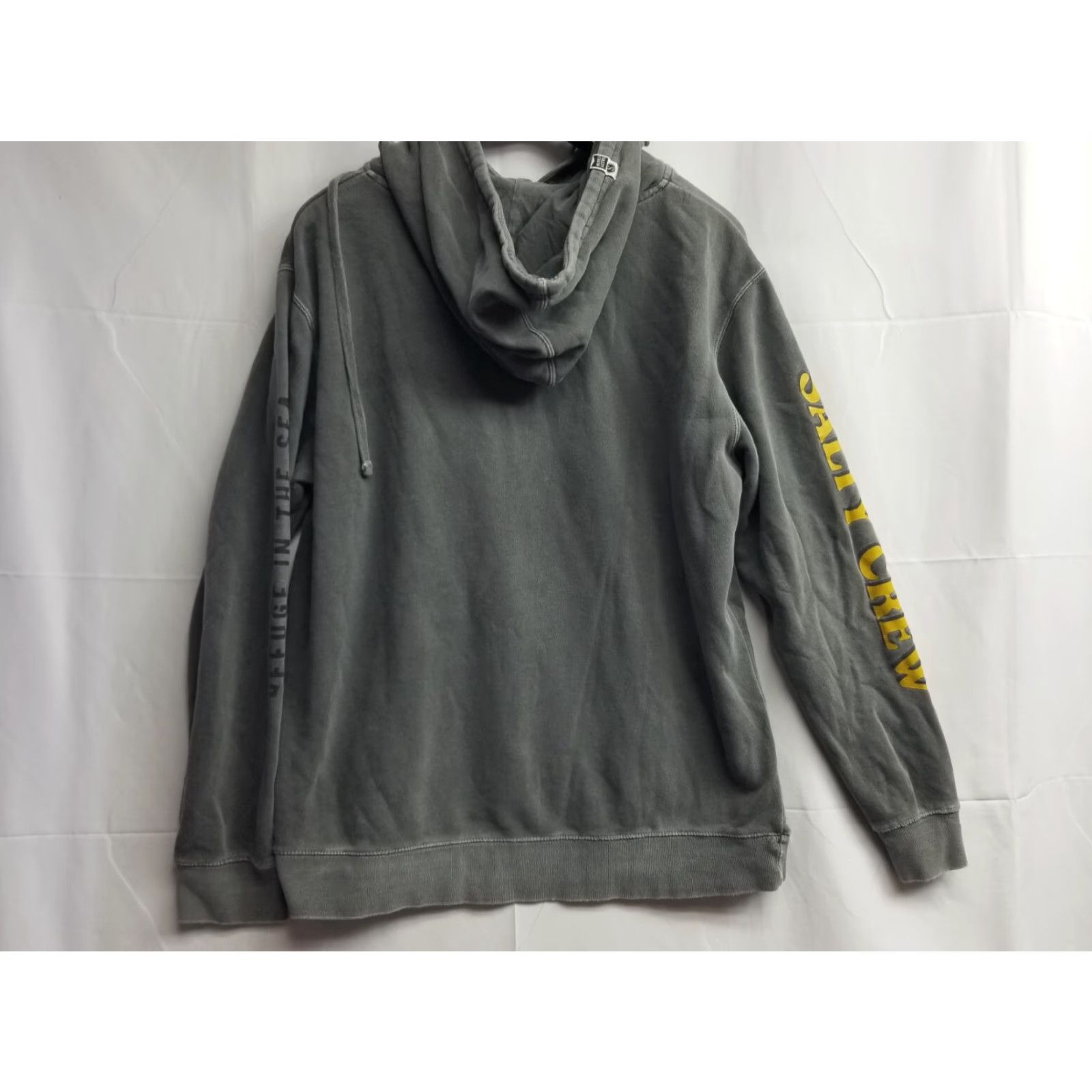 Vintage Salty Crew Hoodie Mens Large Gray Crew Neck Pullover Hooded Graphic Print with Pockets Nautical Fish Theme Size US L / EU 52-54 / 3 - 2 Thumbnail