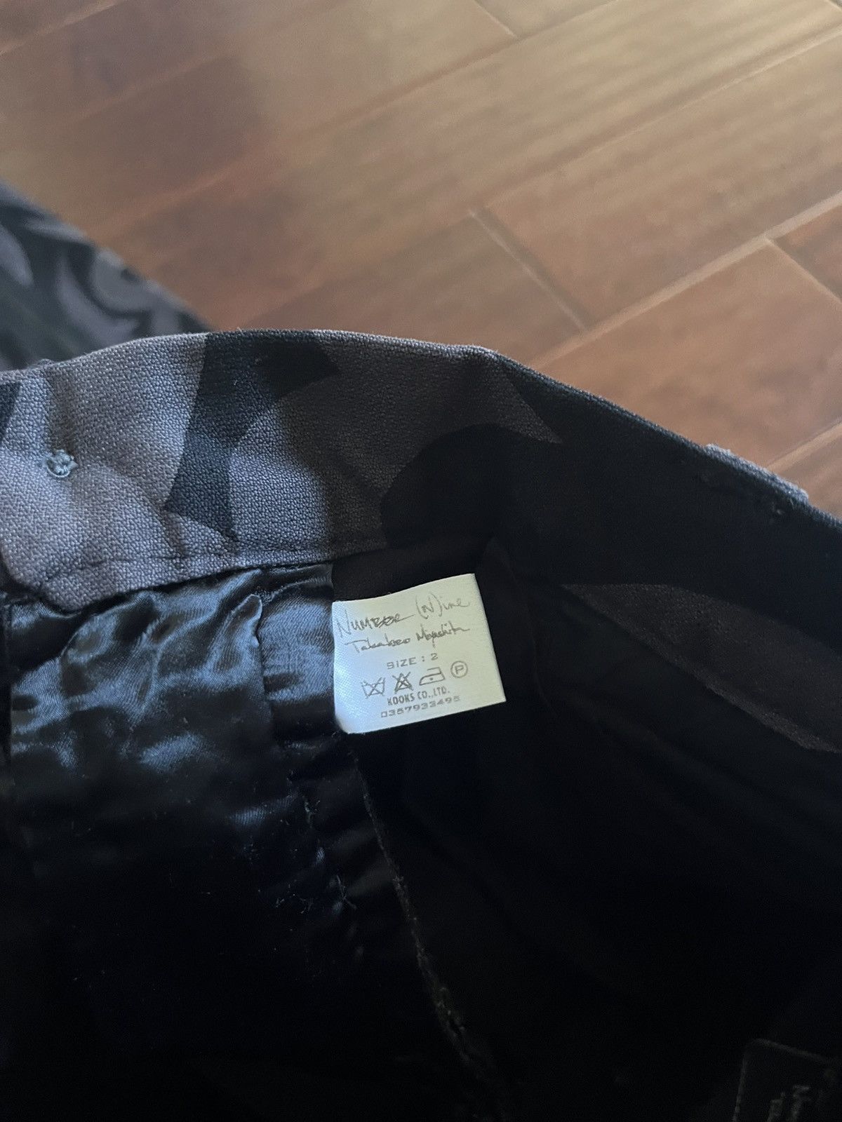 Number (N)ine AW04 Black Tribal Camo Bondage Zipper Cargo Pants FW04 Size US 29 - 10 Thumbnail