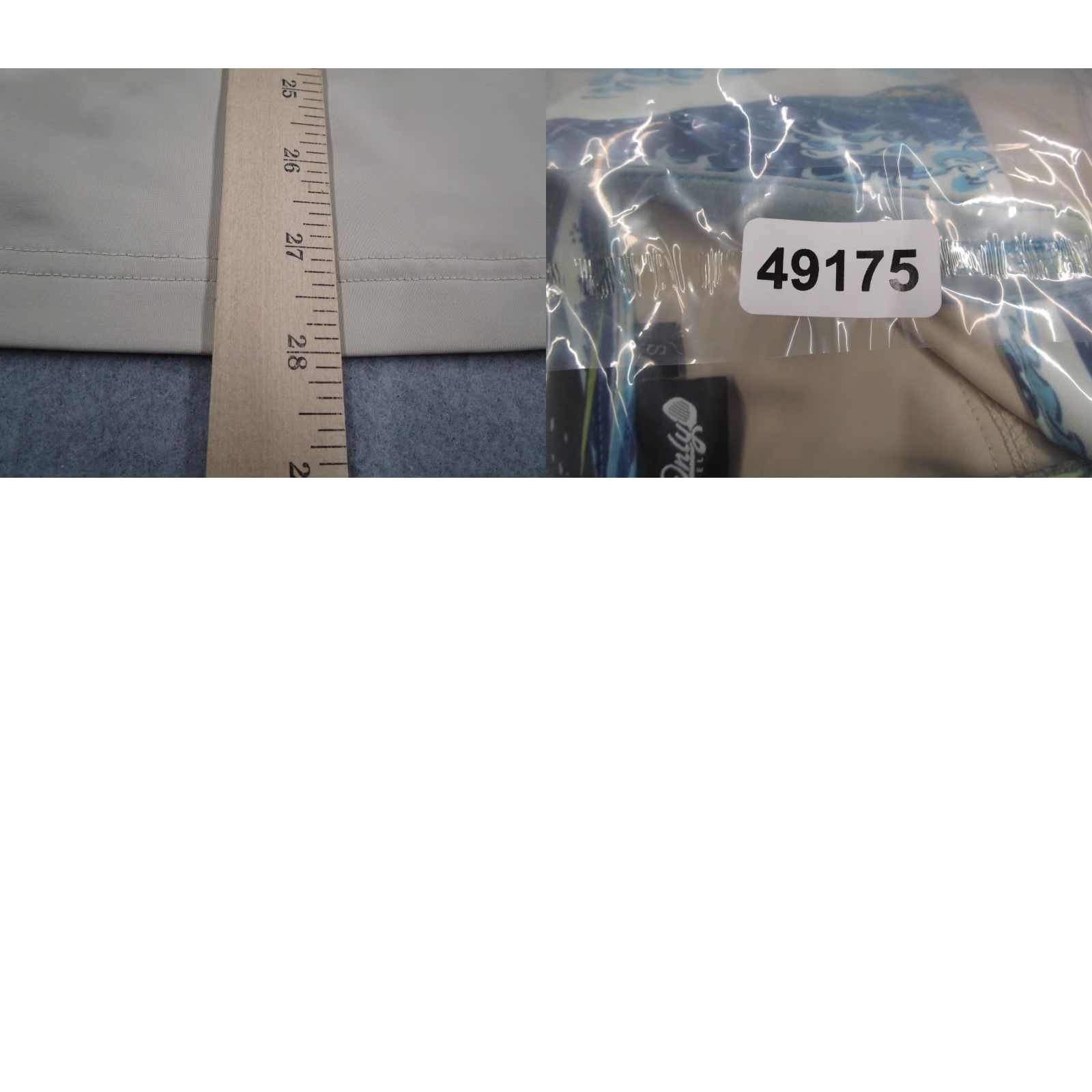 Vintage Bombs Only Polo Shirt Mens Small Beige Blue Wave Collar Stretch Size US S / EU 44-46 / 1 - 8 Thumbnail