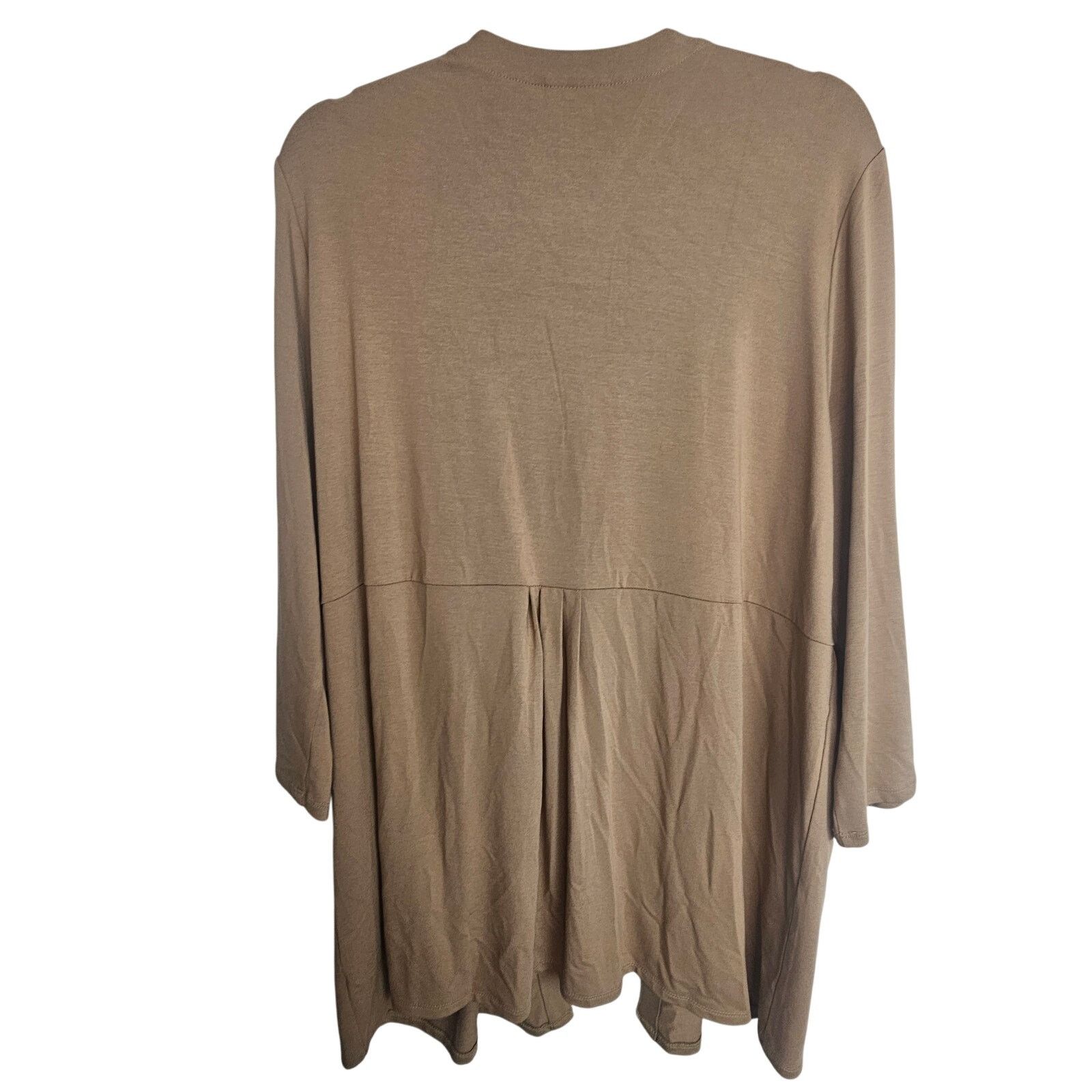 J. Jill J. Jill Open Front Cardigan Sz XLP Camel Stretch Minimalist Size XL / US 12-14 / IT 48-50 - 9 Thumbnail