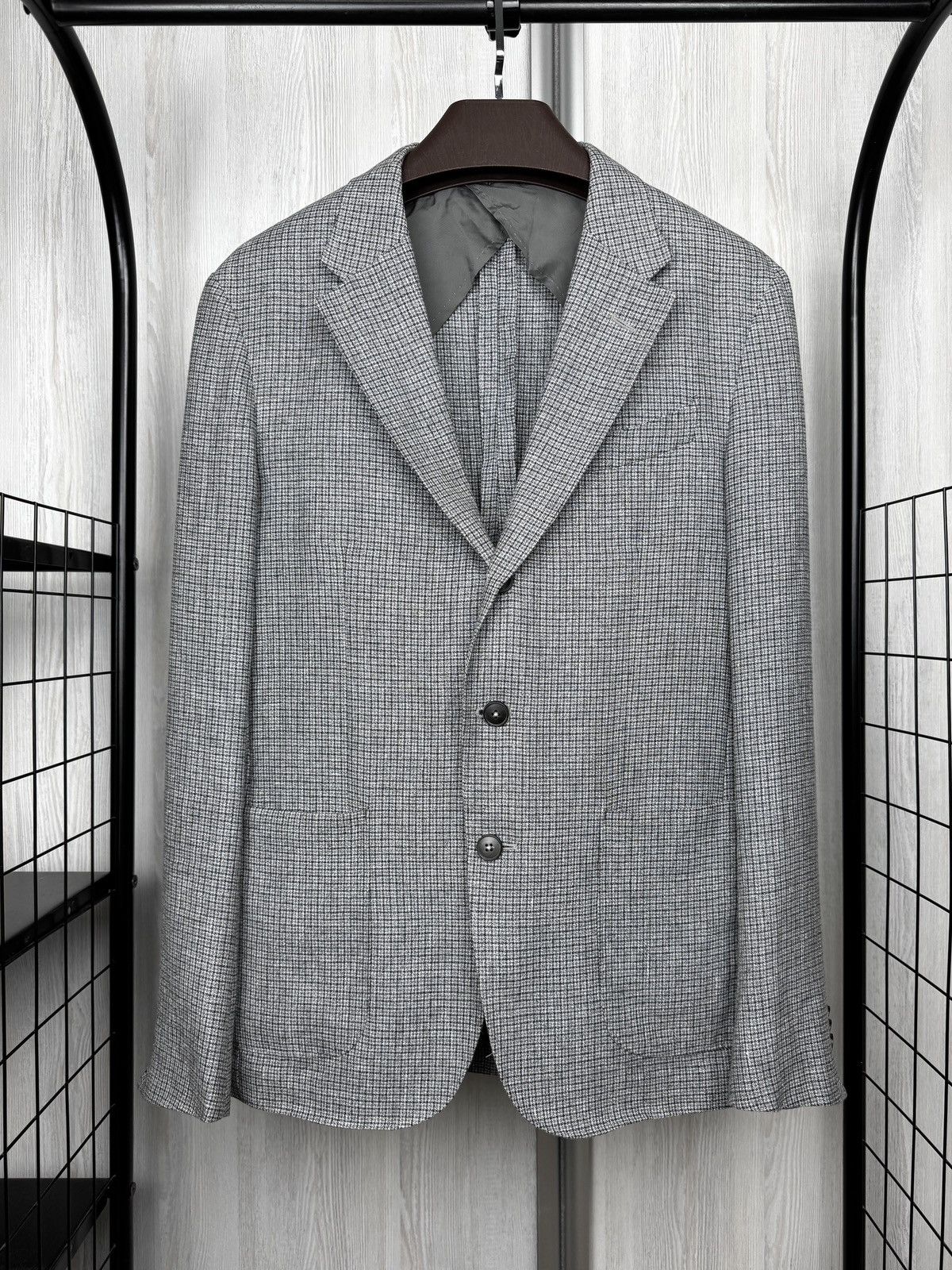 Z Zegna Z Zegna Ermenegildo 100% Linen checkered unlined blazer 50 Size 40R - 2 Thumbnail
