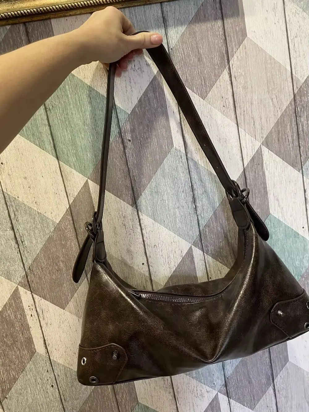 Japanese Brand Retro Style PU Leather Small Shoulder Bag y2k unisex Size ONE SIZE - 5 Thumbnail