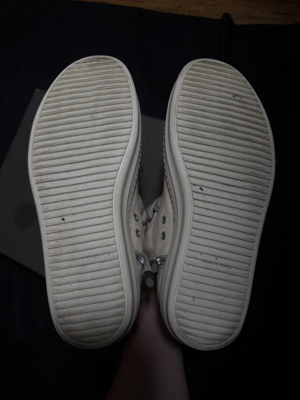 Rick Owens Rick Owens Milk Temple Jumbo Laces Sneaker - Size 43 Size US 10 / EU 43 - 7 Thumbnail